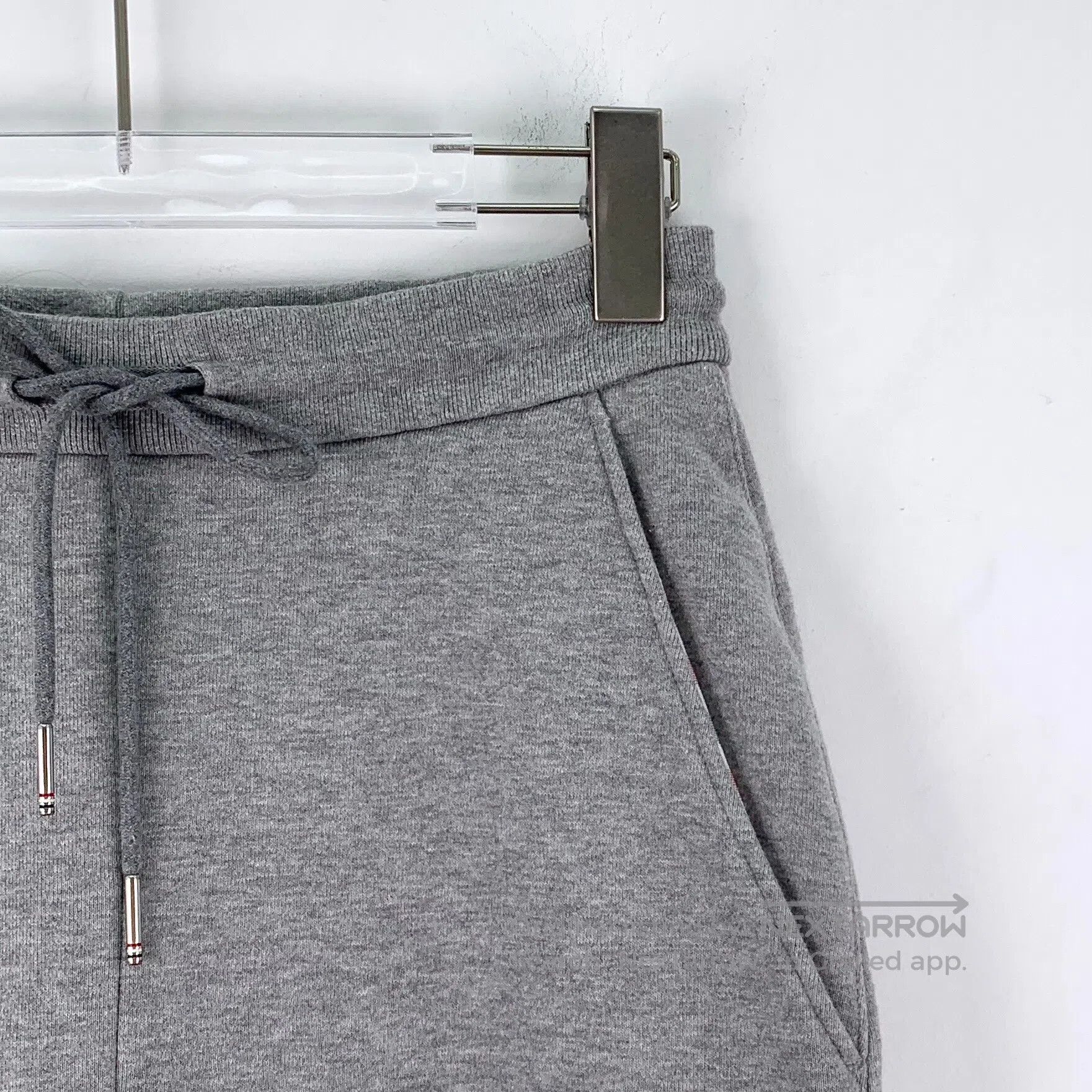 Thom Browne Thom Browne size L Gray classic four-stripe cotton drawstr Size 39" - 3 Thumbnail