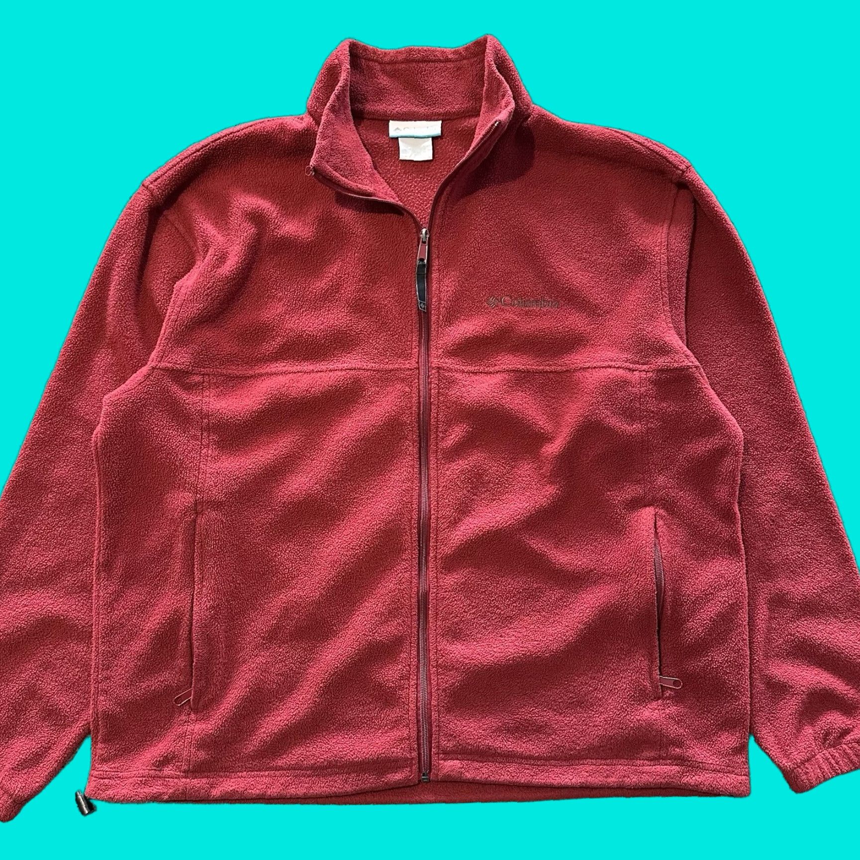 Vintage Columbia Fleece Jacket Mens XL Red Full Zip Outdoor Hiking Cinch Size US XL / EU 56 / 4 - 1 Thumbnail