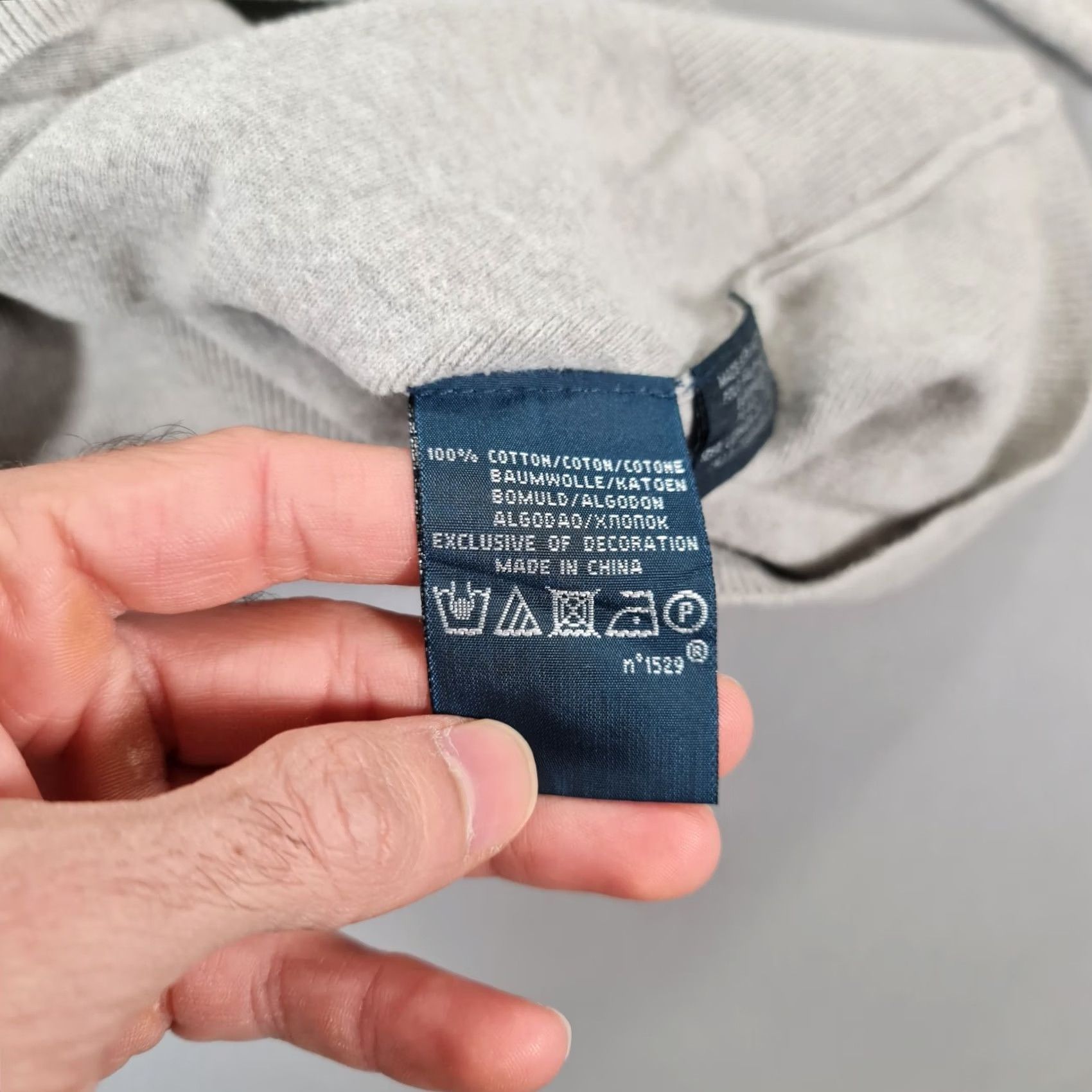 Polo Ralph Lauren VINTAGE Polo Ralph Lauren Mens Jumper Grey Medium 100% Cotton V Neck Knit Pullover Size US M / EU 48-50 / 2 - 8 Thumbnail