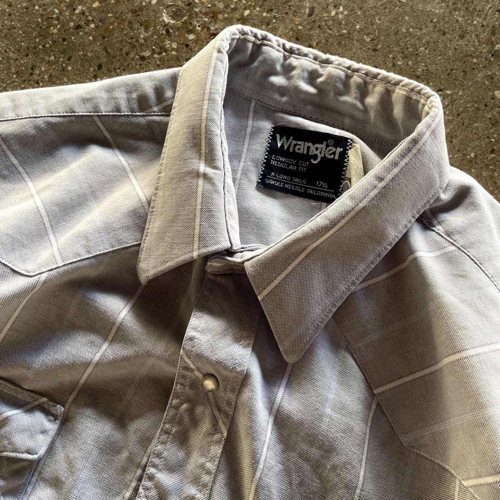 Wrangler VINTAGE Wrangler Western Shirt Mens XL Gray Stripe Short Sleeve Snap Button Up Size US XL / EU 56 / 4 - 4 Thumbnail