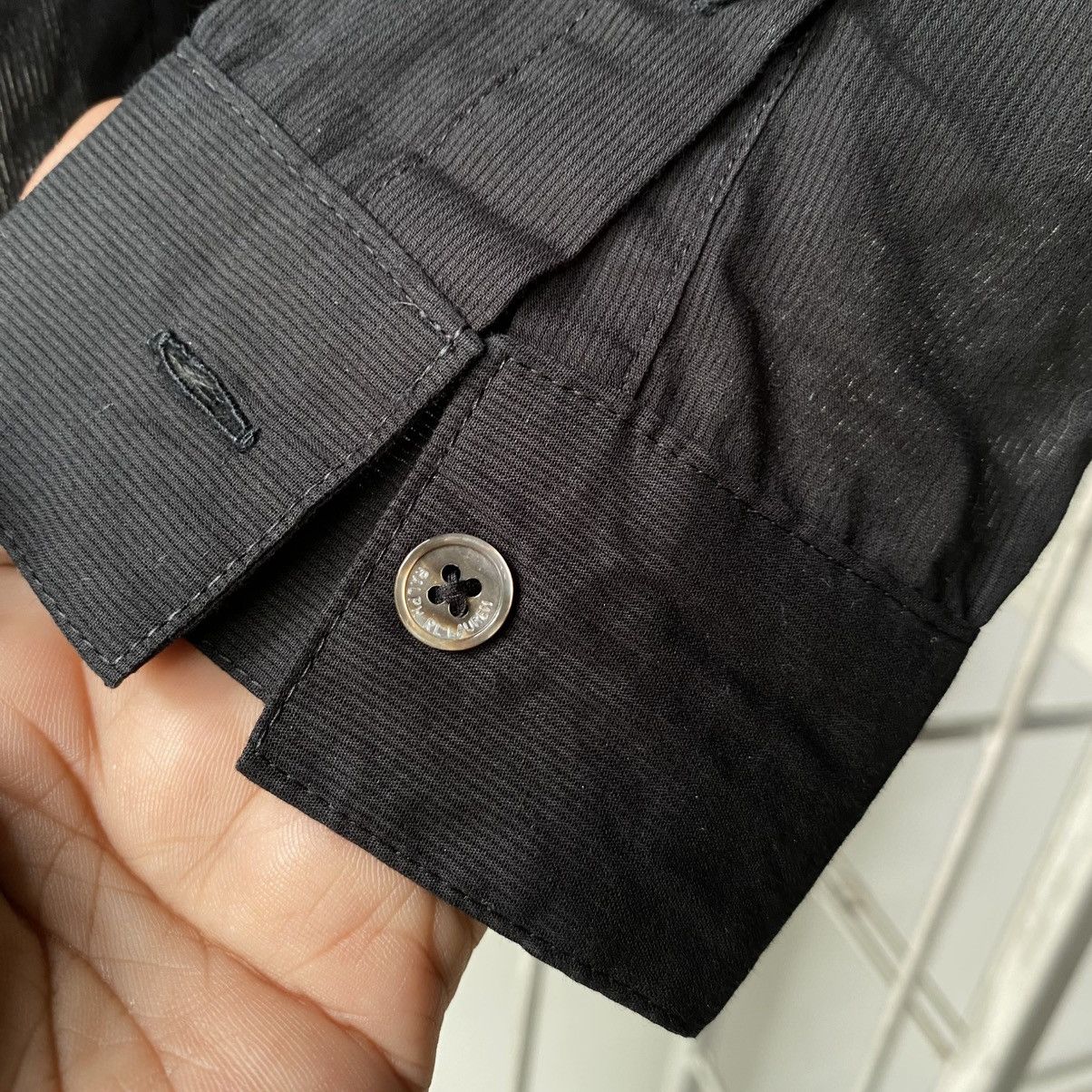 Designer RALPH RL LAUREN Lightweight Black Long Sleeve Shirt Size M / US 6-8 / IT 42-44 - 8 Thumbnail