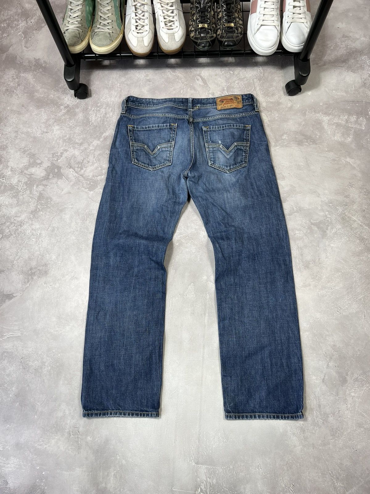 Diesel Vintage Diesel Baggy Y2k Distressed Fade Pants Size US 33 - 1 Thumbnail