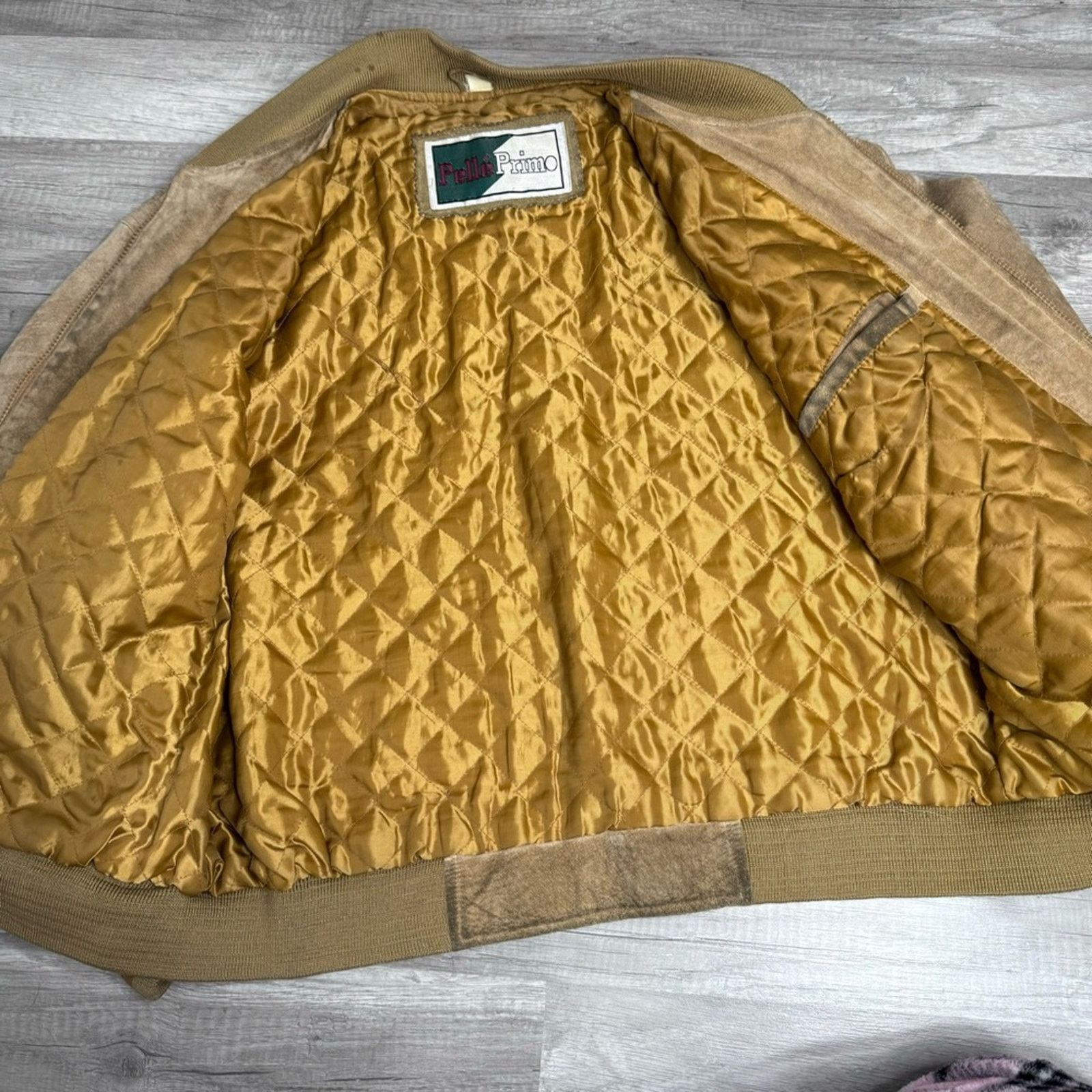 Vintage Vintage 90s Distressed Suede Bomber Jacket Grunge Size US L / EU 52-54 / 3 - 9 Thumbnail