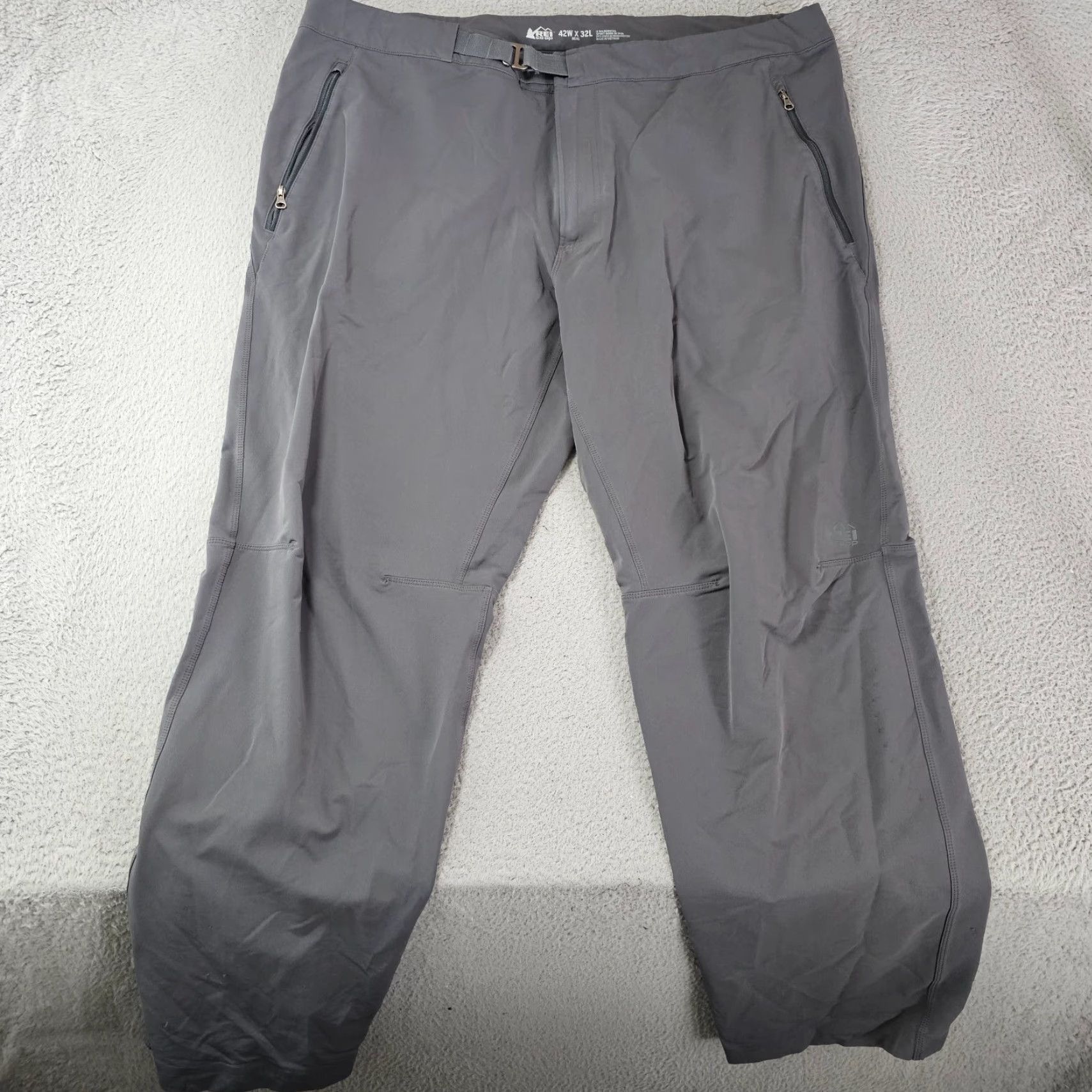 Vintage REI Co-op Activator Pants Mens 42x30 Nylon Polyester Spandex Straight Belted Cargo Slim Fit Gray No N/A Size US 42 / EU 58 - 2 Thumbnail