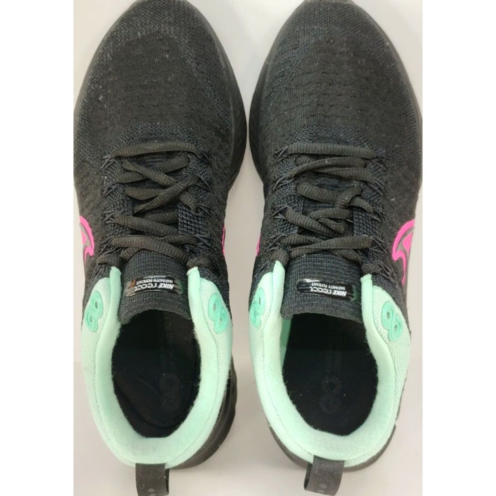 Nike Nike React Infinity Run Flyknit 2 Women's 9.5 Black Pink Mint DC6757 993 Nike ID Flyknit Running Shoe Womens Shoes Size US 7 / IT 37 - 6 Thumbnail