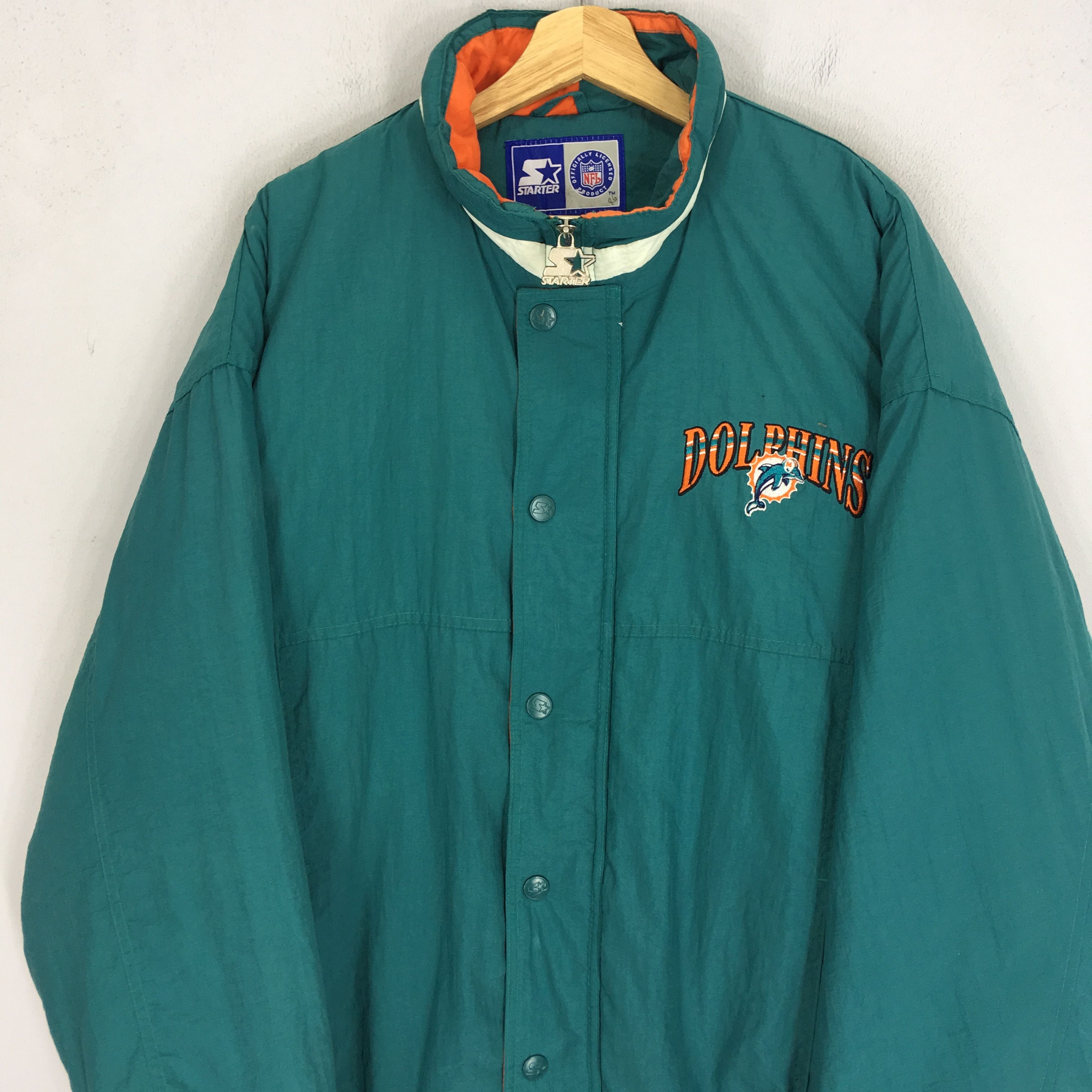 NFL Vintage Starter Miami Dolphins Green Sport Team Jacket Size US L / EU 52-54 / 3 - 4 Thumbnail