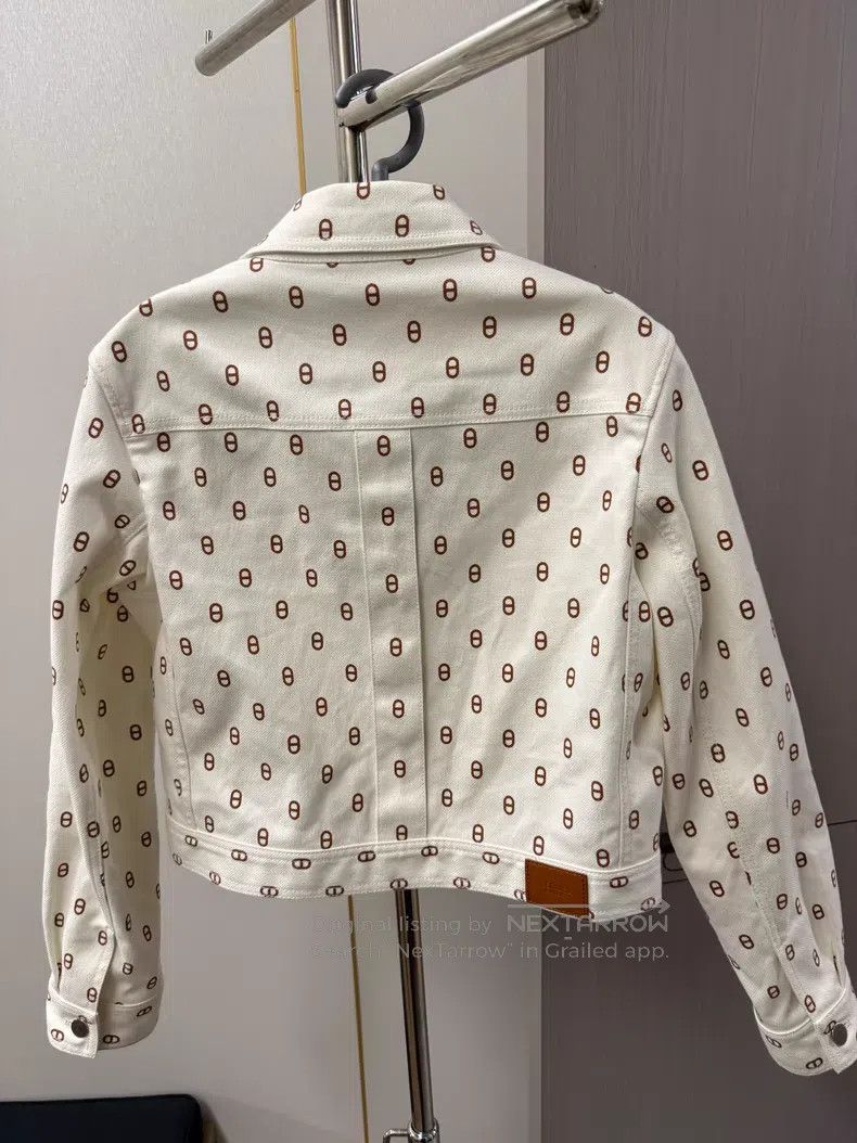 Hermes Hermes Full Print Pig Nose Logo Lapel Jacket - Cotton Size XS / US 0-2 / IT 36-38 - 2 Thumbnail