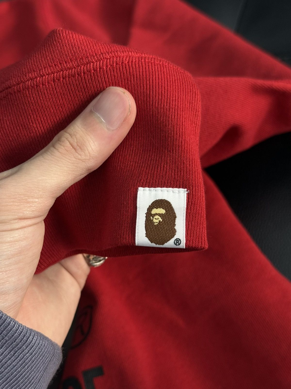 Bape Bape Hoodie Pullover Red Basic Logo Size Small (NEW) Size US S / EU 44-46 / 1 - 12 Thumbnail