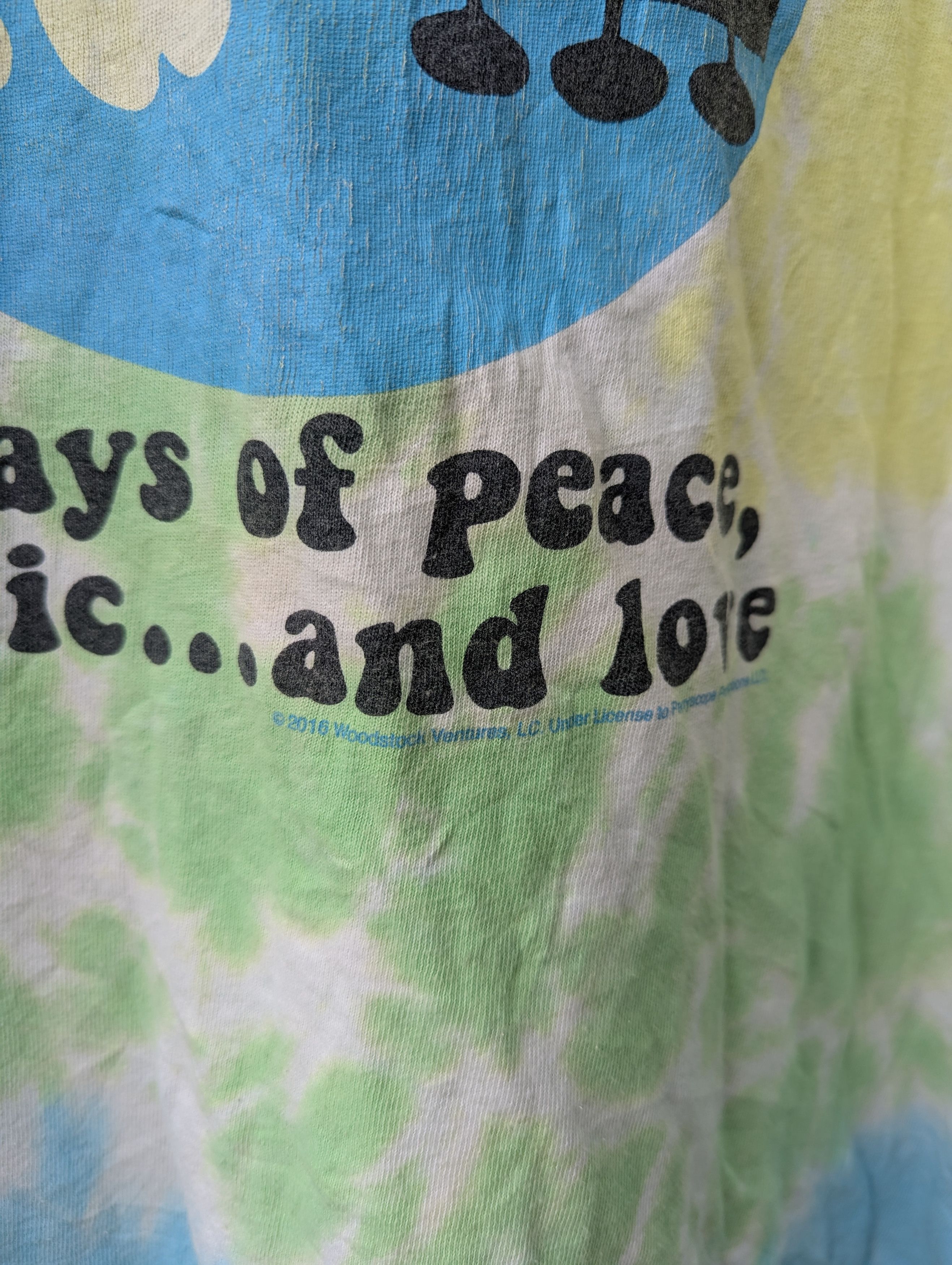 Band Tees Woodstock Liquid Blue Tie Dye 2016 Concert Music Tshirt Size US XL / EU 56 / 4 - 2 Thumbnail