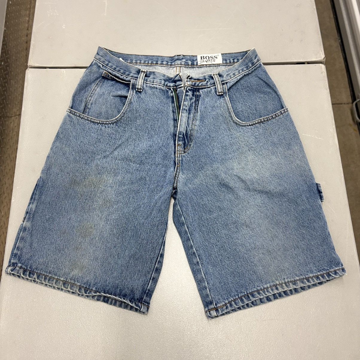 Hugo Boss BOSS Vintage Embroidered Carpenter Blue Denim Jorts Size 30 Size US 30 / EU 46 - 5 Thumbnail