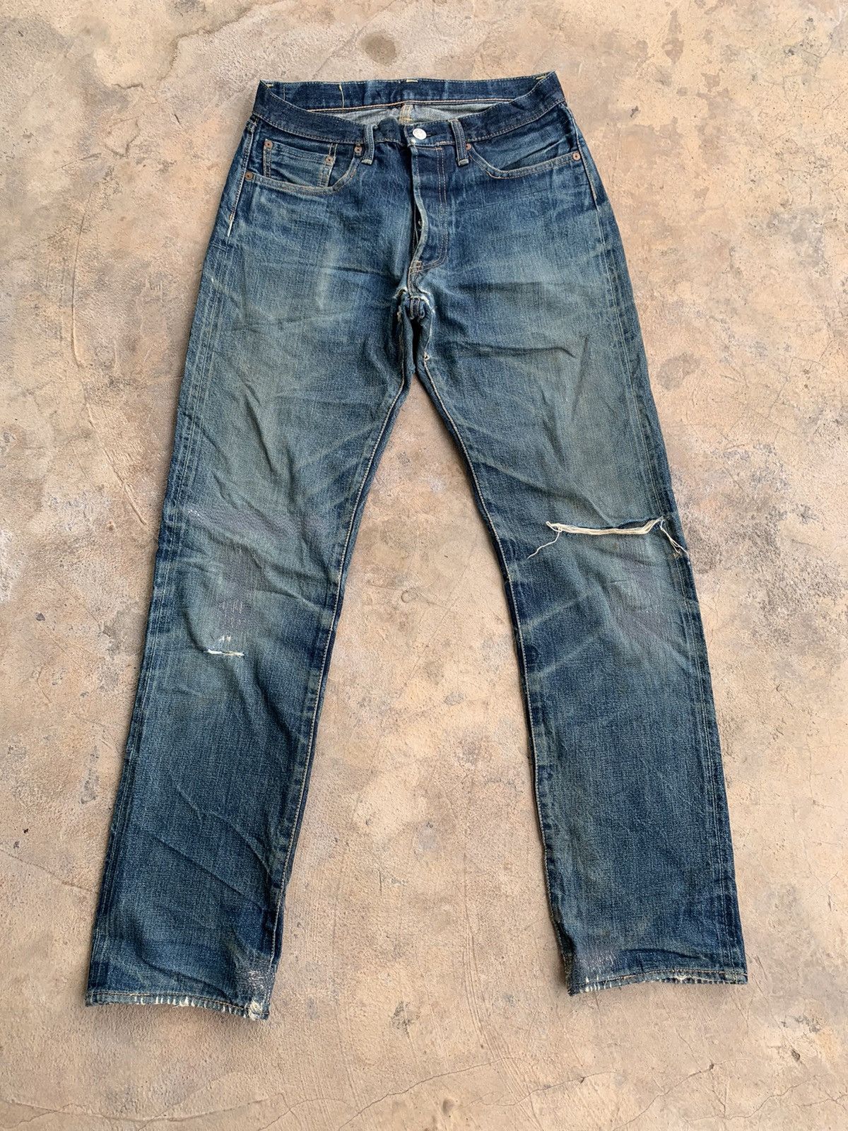 Japanese Brand × Vintage Vintage Go West Yellow divsion Selvedge distressed denim Size US 30 / EU 46 - 1 Thumbnail