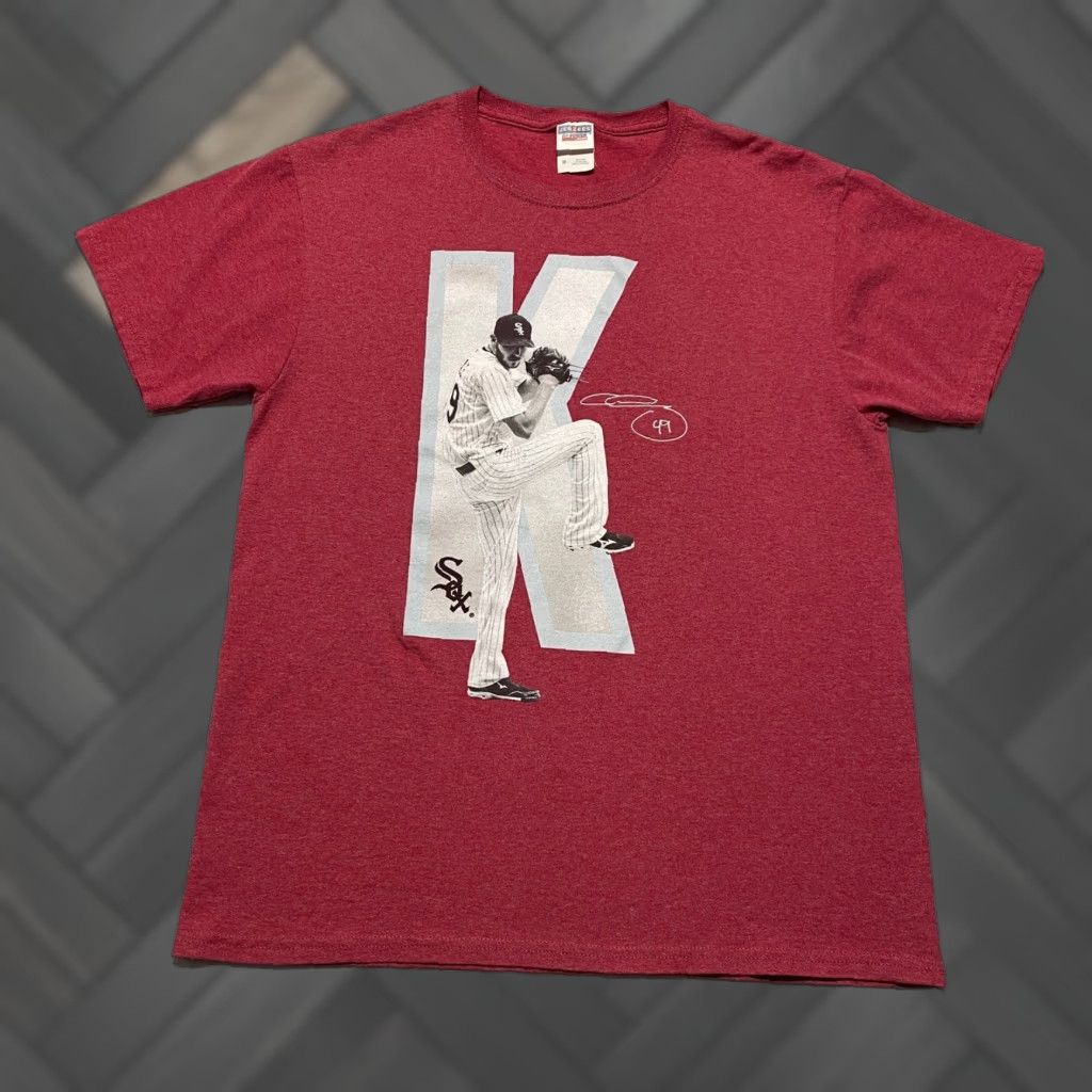 Jerzees JERZEES Chicago White Sox Chris Sale K Graphic T-Shirt Mens M Red MLB Tee Size US M / EU 48-50 / 2 - 1 Thumbnail