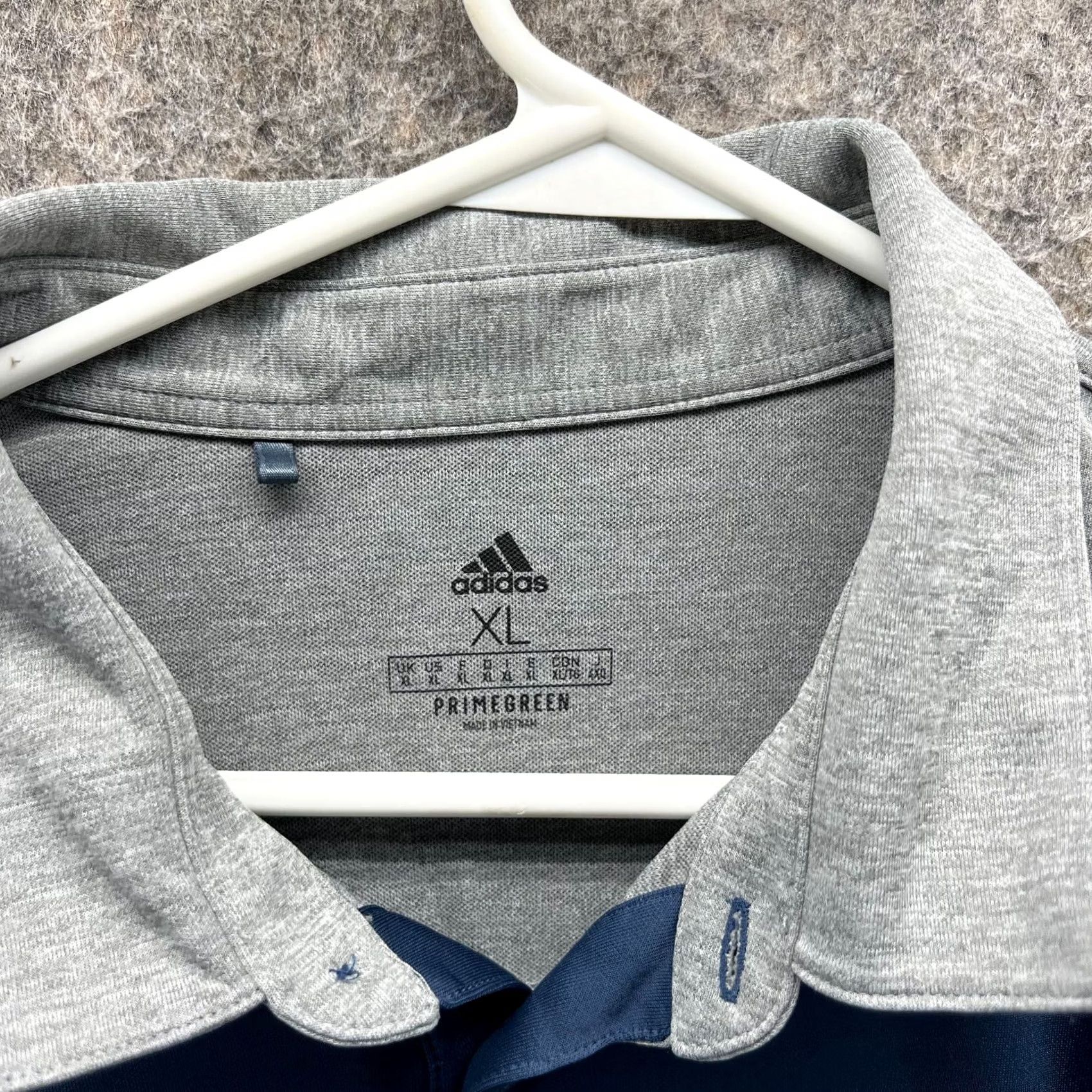 Adidas Adidas Polo Shirt Men XL Golf Gray Blue Navy Primegreen Long Sleeve Polo Shirt Size US XL / EU 56 / 4 - 7 Thumbnail