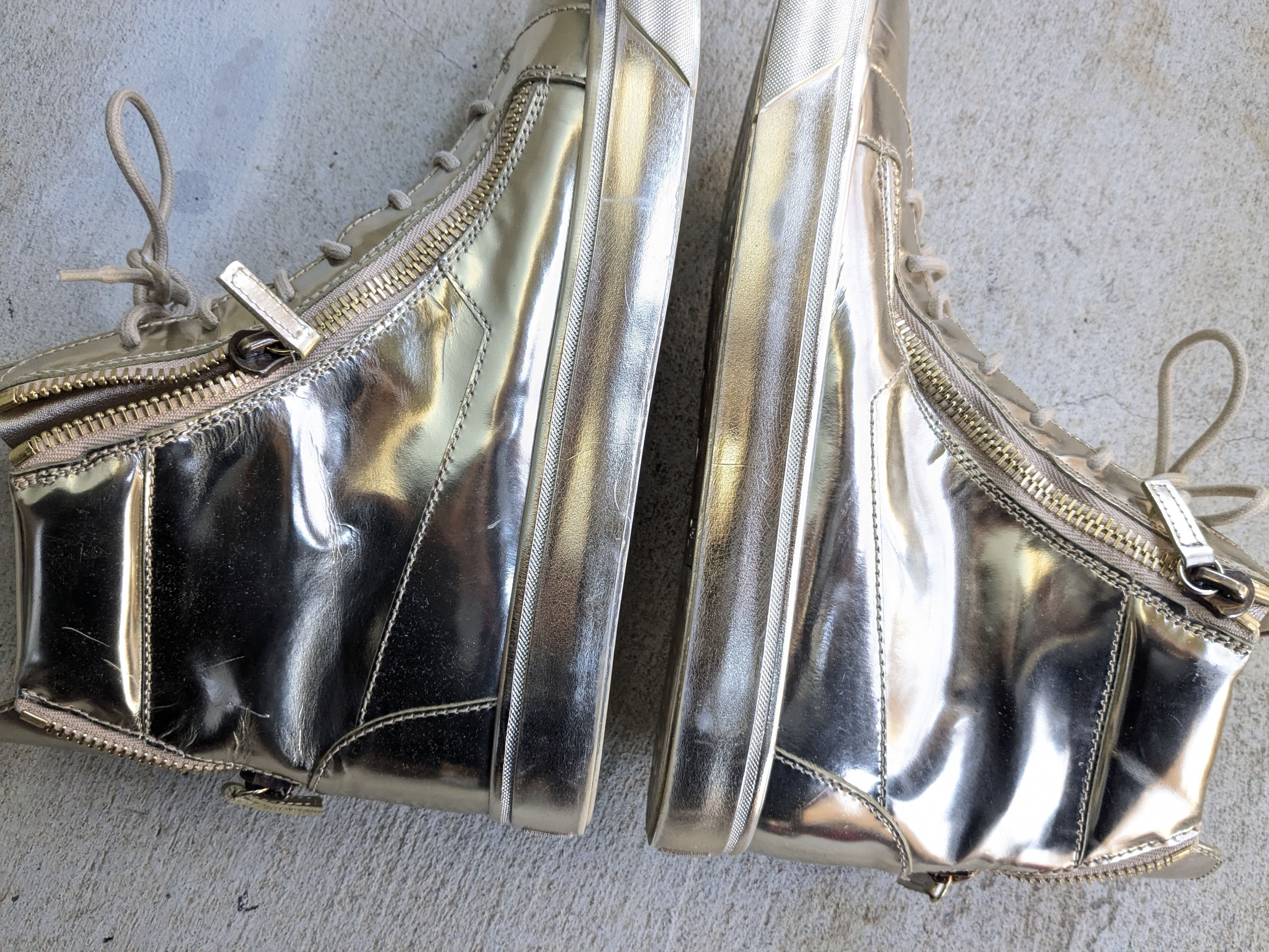 Giuseppe Zanotti Giuseppe Zanotti High Tops Gold Metallic 11 44 Size US 11 / EU 44 - 9 Thumbnail