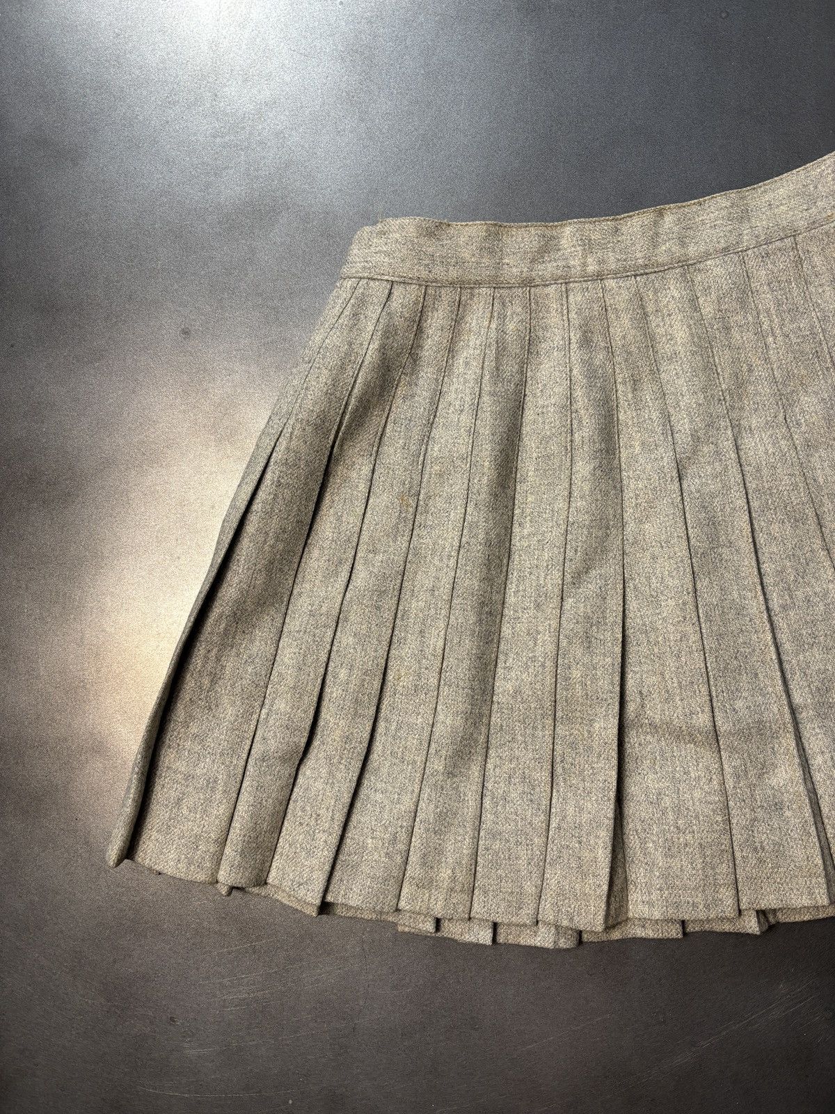 Pringle Of Scotland × Vintage 1960s Vintage Pleated Mini Skirt School Uniform Worsted Wool Size 22" - 10 Thumbnail