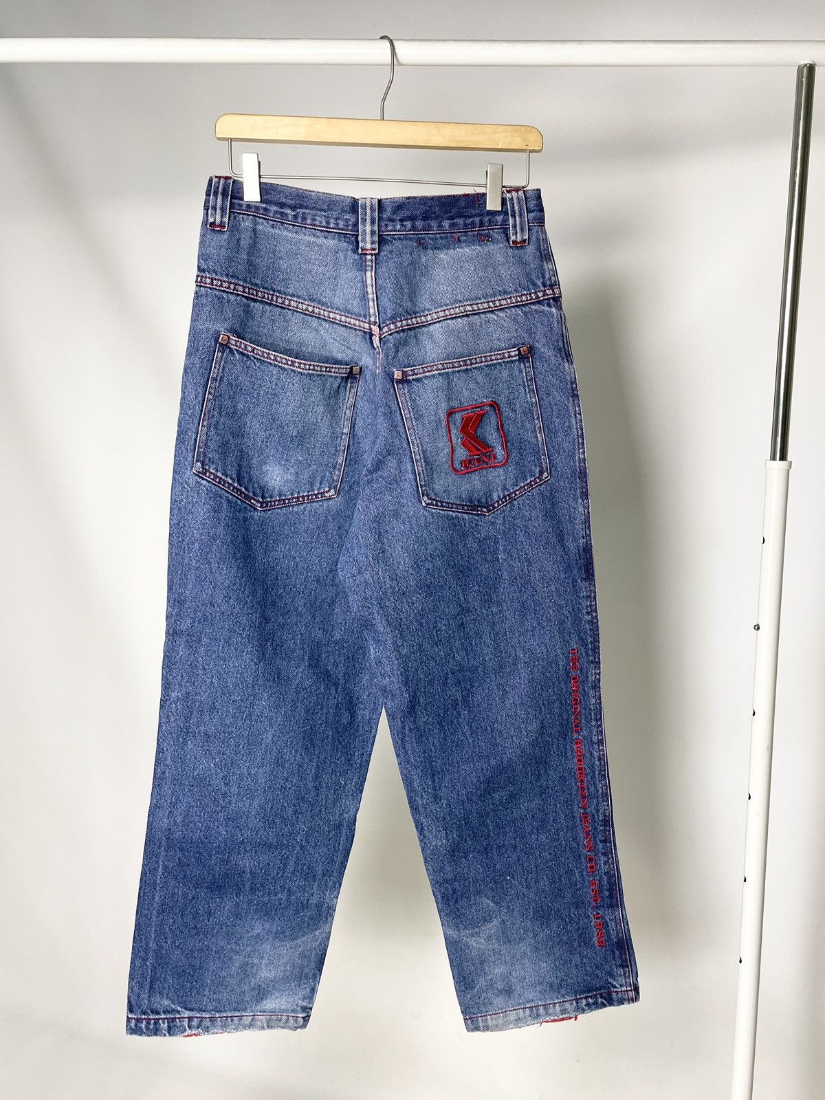 Karl Kani Karl Kani Vintage 90’s 👺 Embroidered Hip Hop Jeans like Fubu Size US 28 / EU 44 - 4 Thumbnail