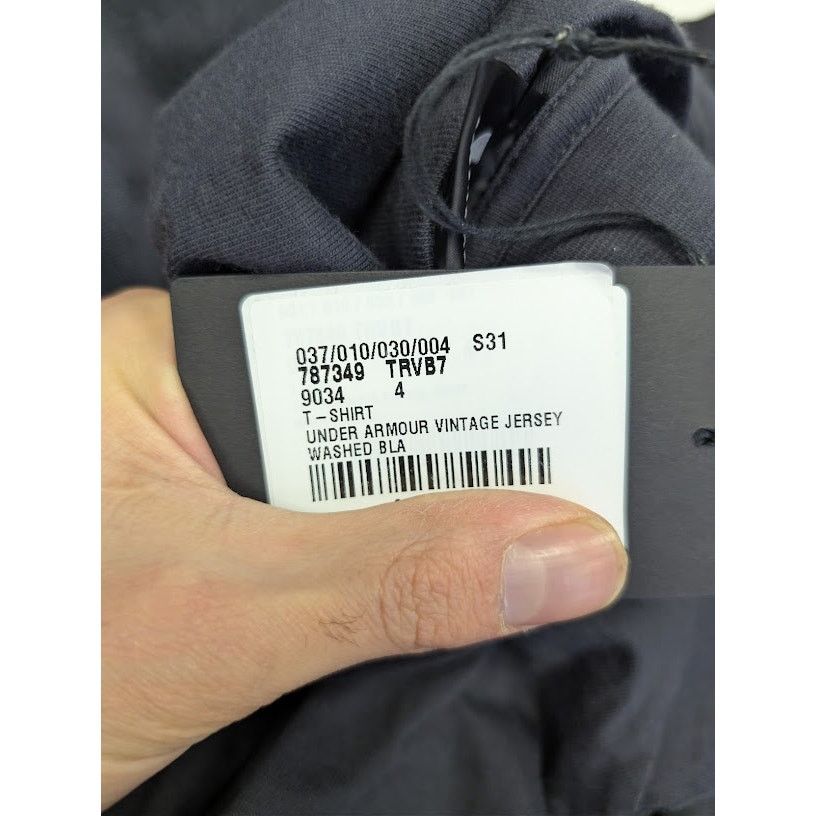 Balenciaga × Under Armour o1rshd1 Vintage Jersey Oversized T-Shirt Washed Black/White Size US XL / EU 56 / 4 - 22 Thumbnail