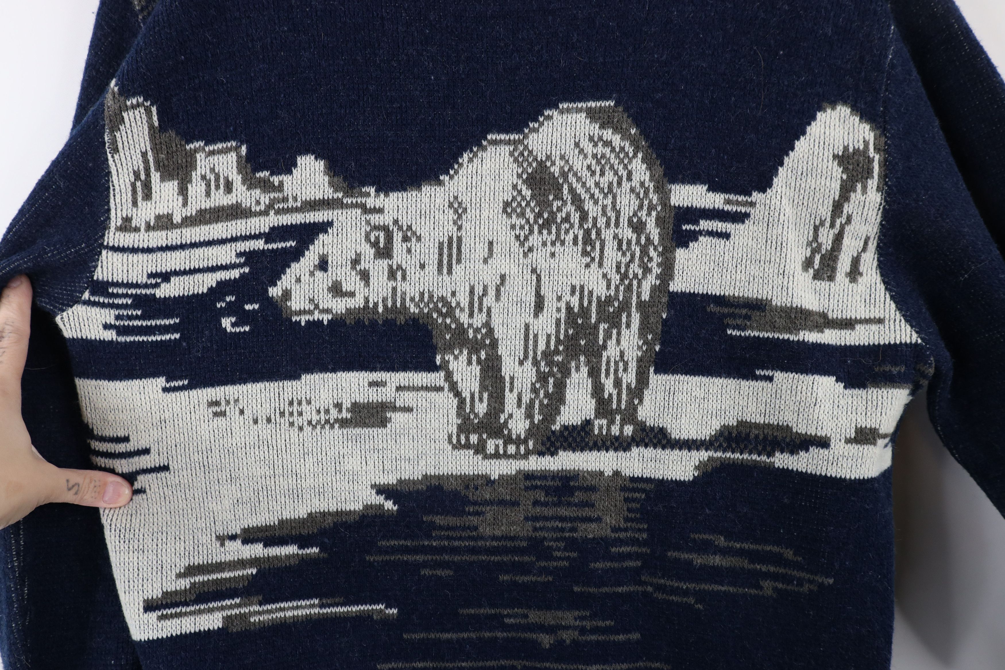 Vintage Vintage 70s Streetwear Bear All Over Print Knit Sweater USA Size US M / EU 48-50 / 2 - 4 Thumbnail