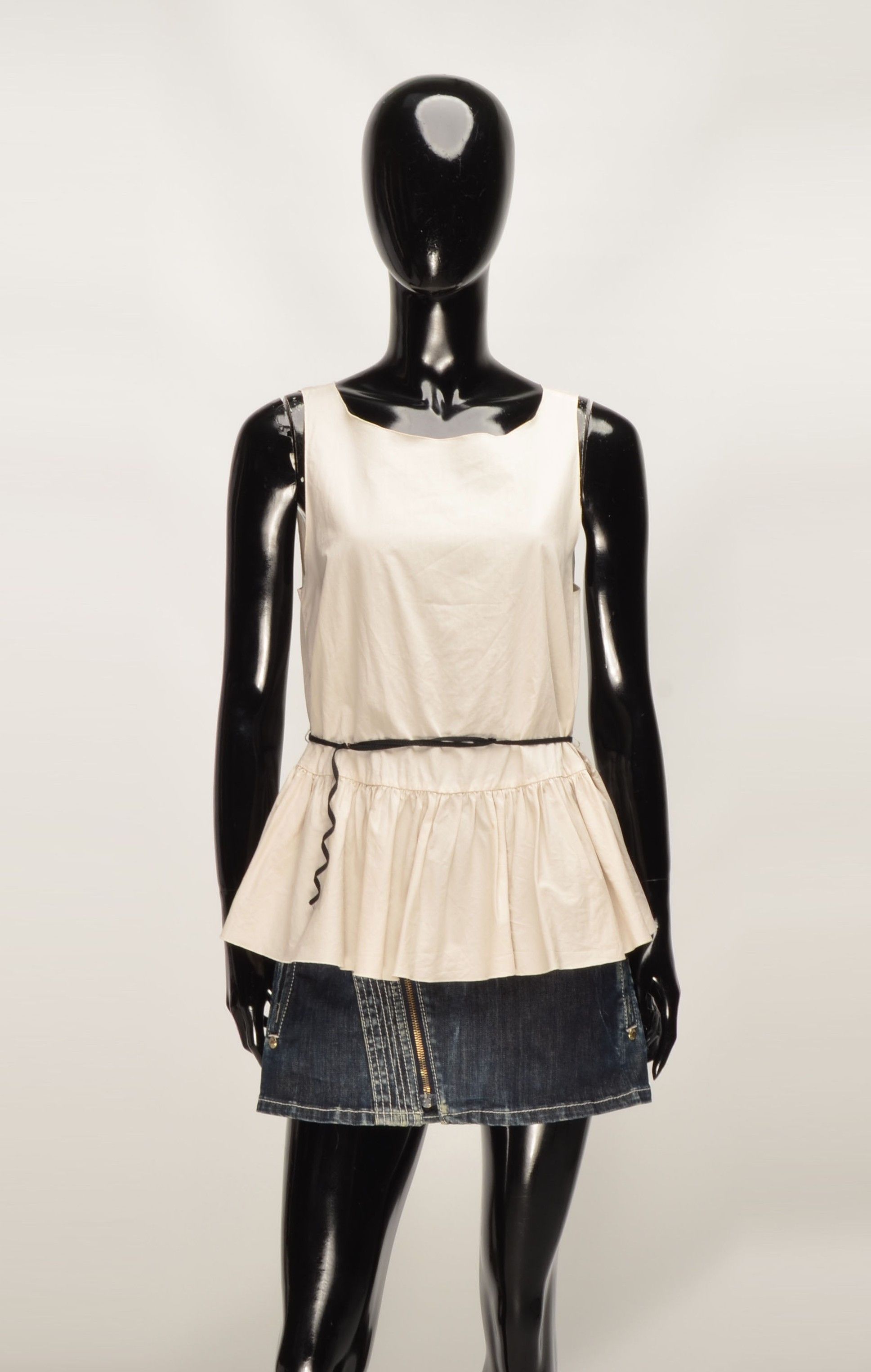 Other Susanne Bommer Coquette Babydoll Light Gray Top Size XXS / US 00 / IT 34 - 1 Thumbnail
