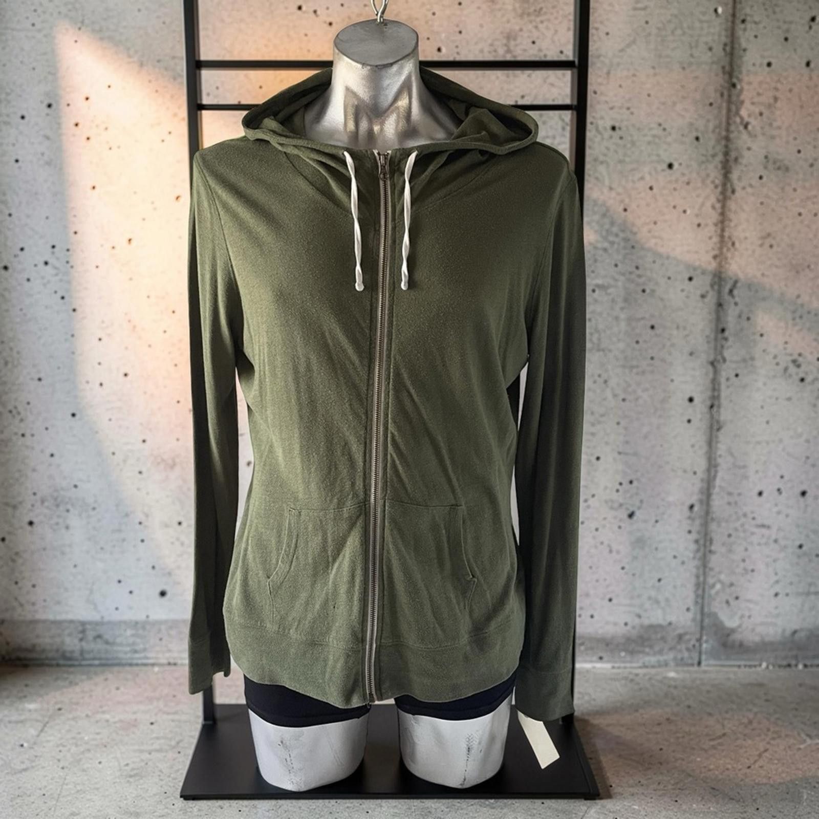 Other City Stars XXL Olive Green Thin Zip-Up Hoodie Size XXL / US 16-18 / IT 52-54 - 1 Thumbnail