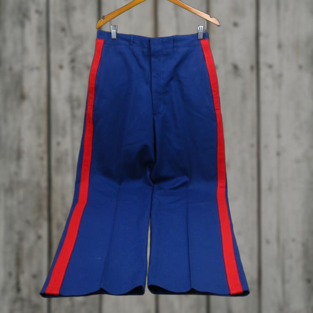 VINTAGE Military Pants 30x34 Blue Gabardine 1960s United States Mens Trousers