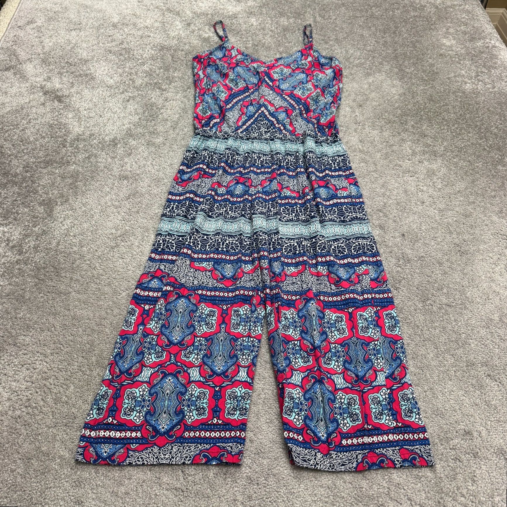 Tommy Bahama VINTAGE Tommy Bahama Paisley Wide Leg Jumpsuit Womens Medium Boho Summer Beach Resort Casual Size 32" / US 10 / IT 46 - 2 Thumbnail