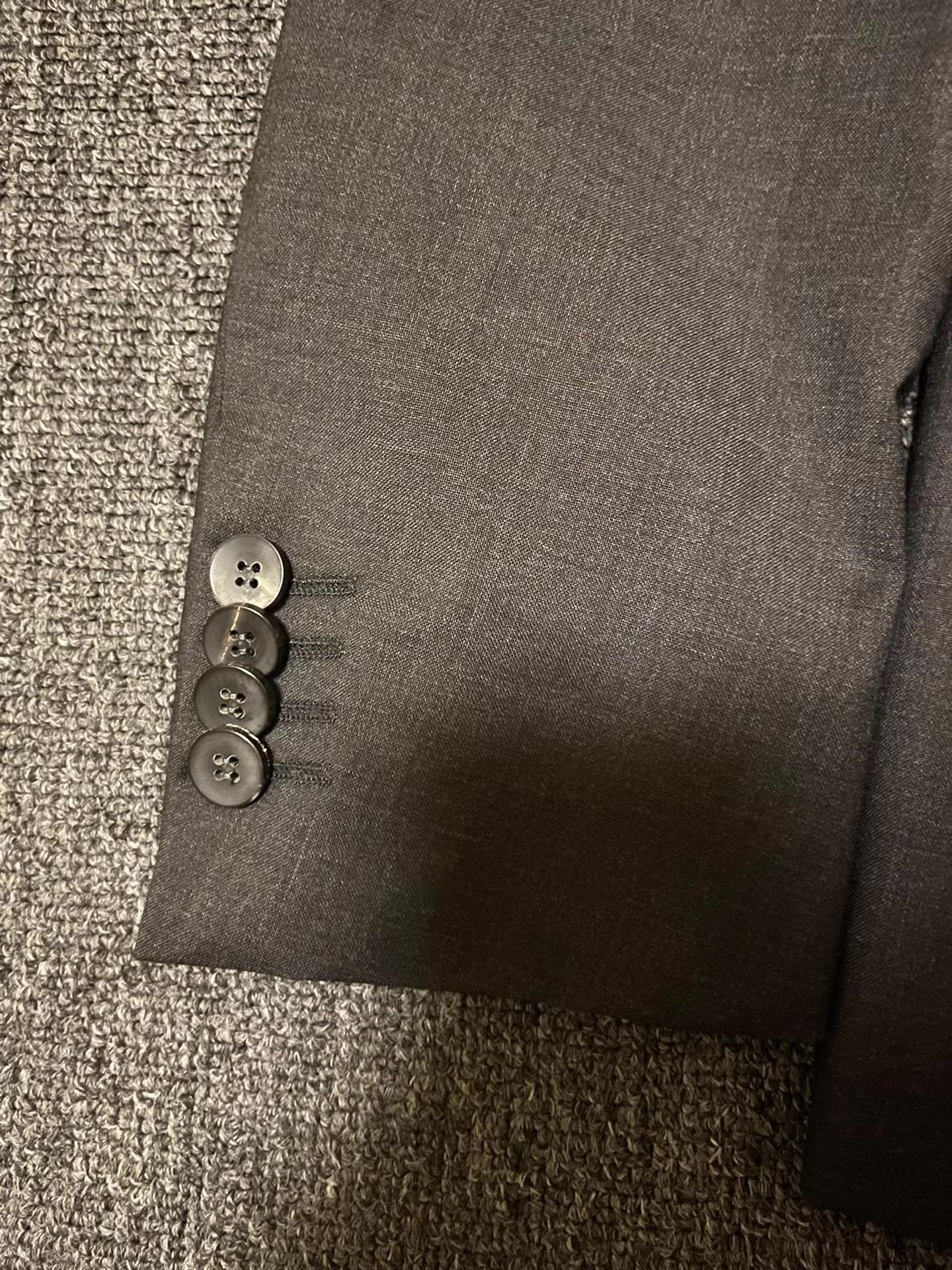 Calvin Klein Calvin Klein Black & Gray Wool Blazer Q4 Size 48R - 3 Thumbnail