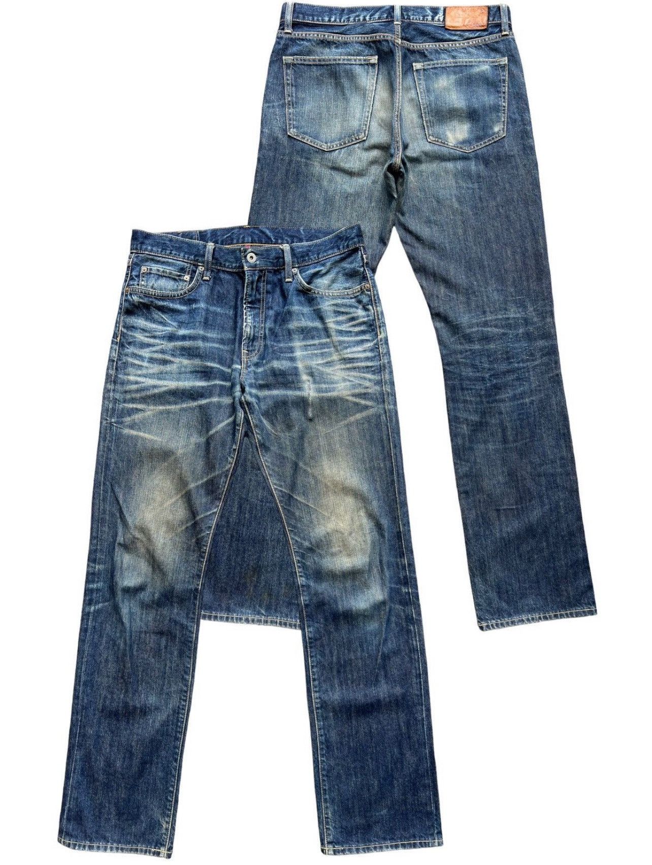 Uniqlo UJ Distressed Regular Fit Straight Jeans 35x35