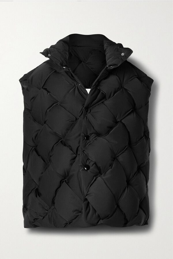 Bottega Veneta Tech Quilted Intrecciato Padded Shell Vest in Black Size US S / EU 44-46 / 1 - 1 Thumbnail