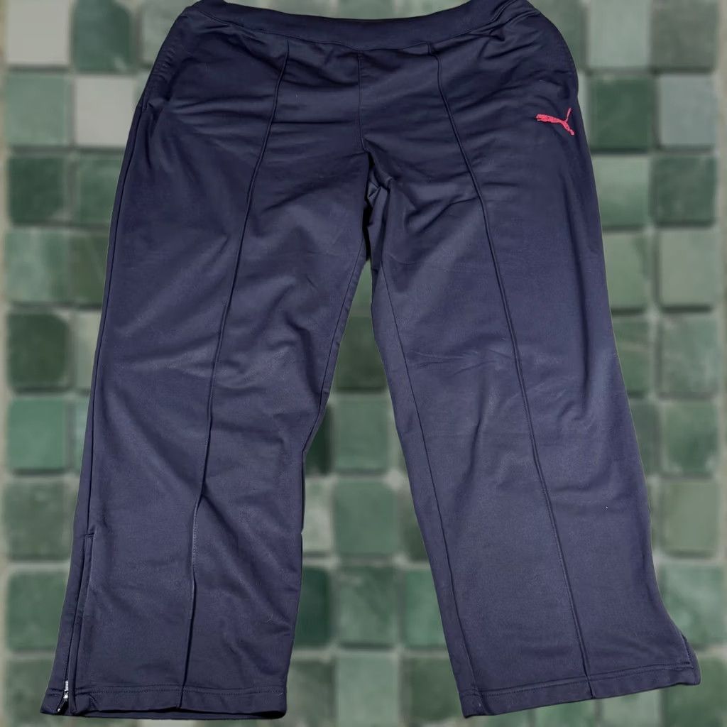 Puma Puma XL Track Pants Navy Blue Ankle Zip Athletic Joggers Training Lounge Active Men Size US 36 / EU 52 - 1 Thumbnail