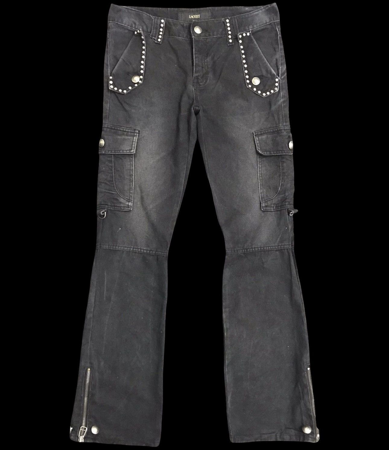 LAGUST Spiky Flare Archival Seditionaries Cargo Jeans F725