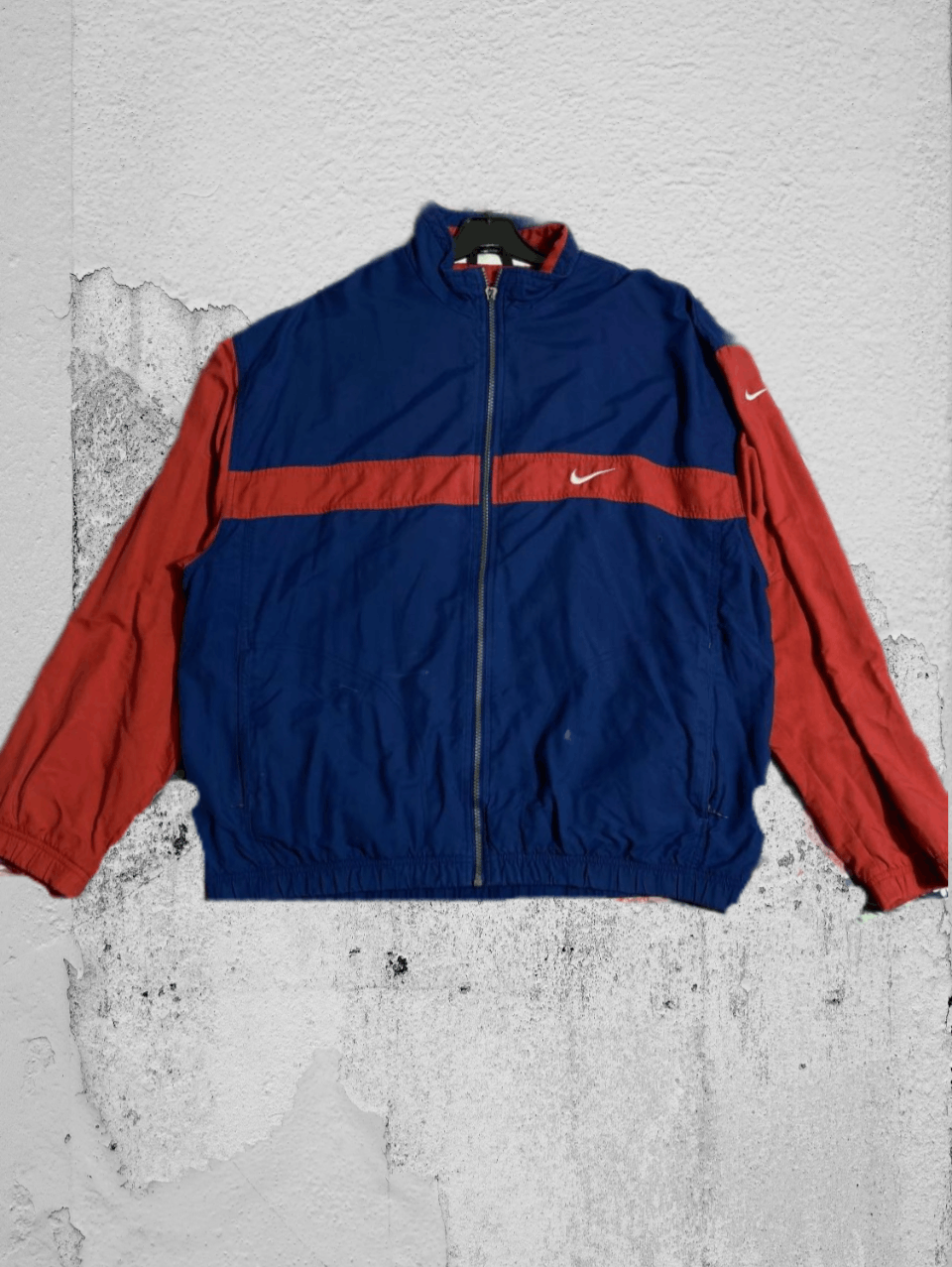 Nike × Vintage 90s Nike Swoosh Vintage Y2K Oversized Windbreaker Jacket Size US L / EU 52-54 / 3 - 1 Thumbnail