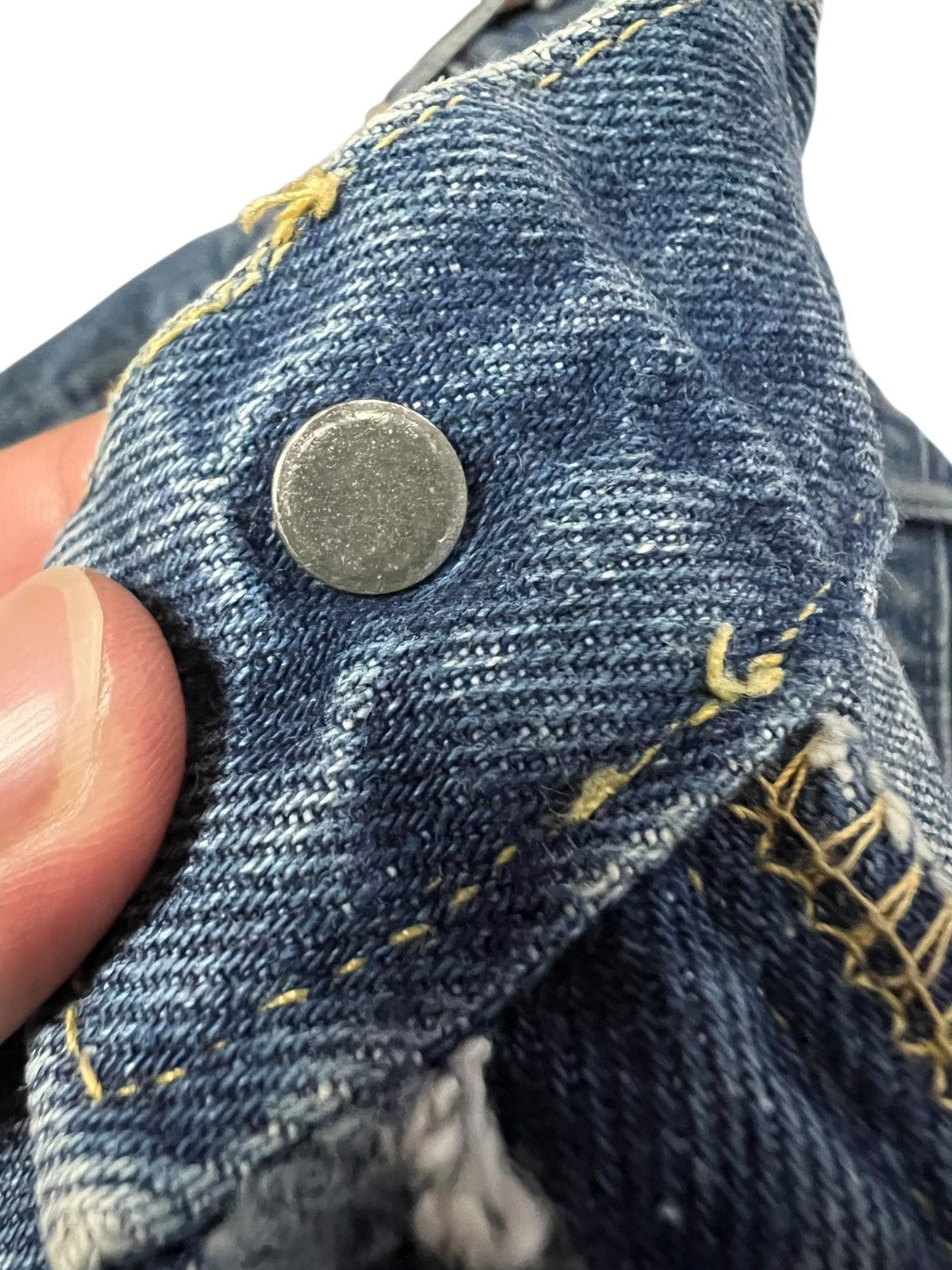Vintage 70’s Lee Riders Button Scovill Denim Jean Size US 33 - 9 Thumbnail