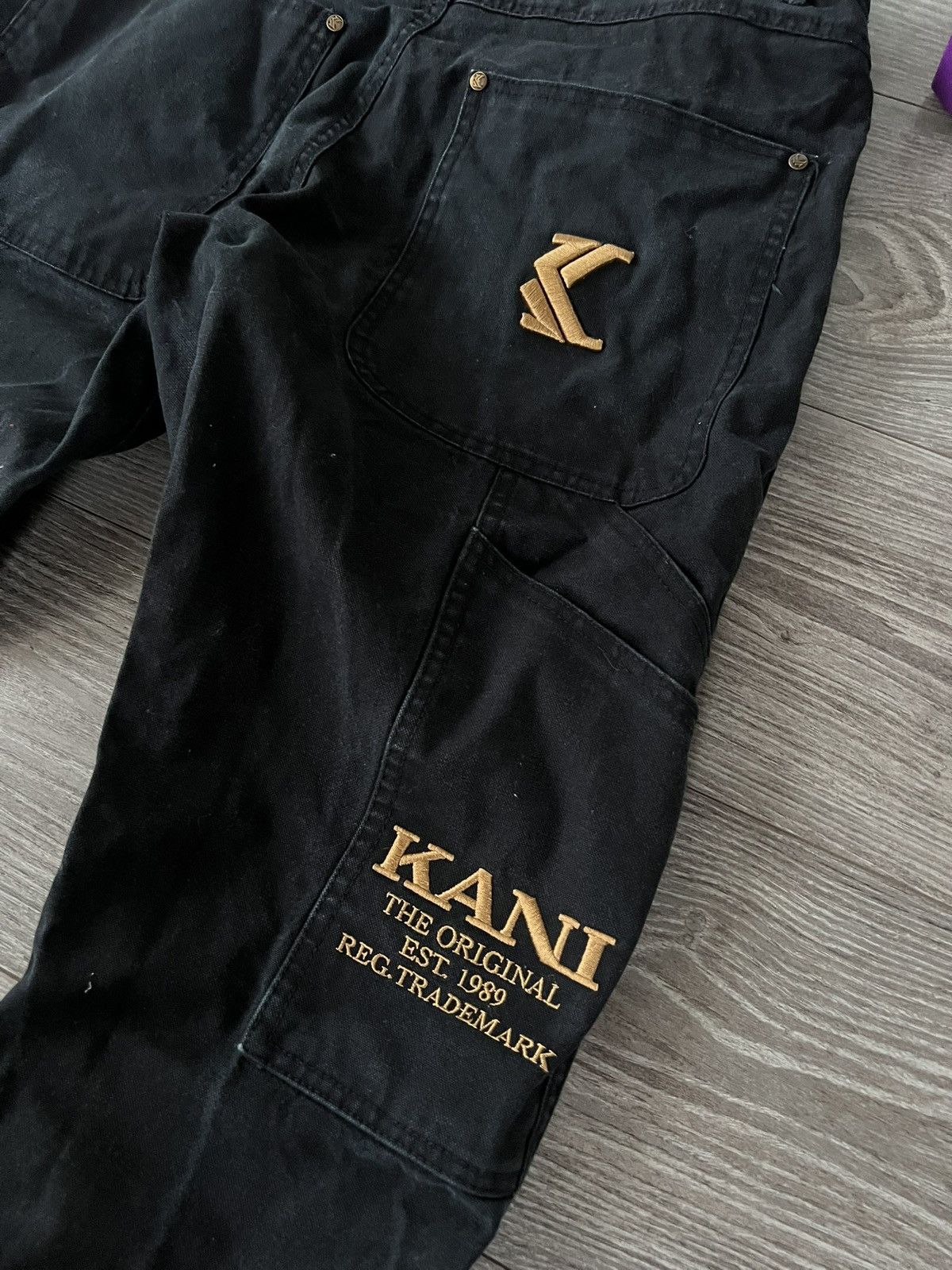 Karl Kani Karl Kani Embroidered Logo Rap Black Denim Unisex Jeans Size US 32 / EU 48 - 19 Thumbnail