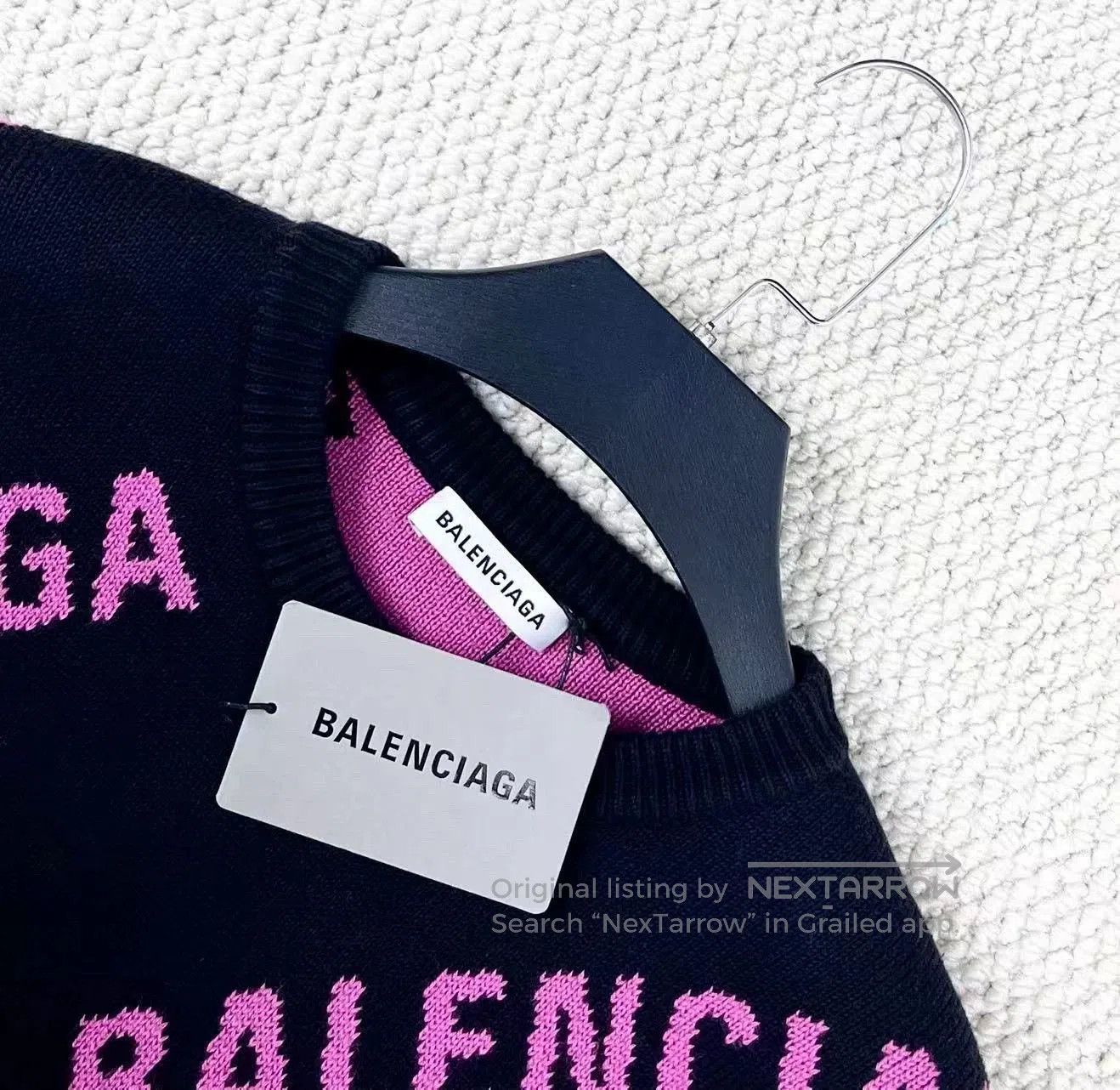 Balenciaga Balenciaga Logo Print Knit Sweater. Size US XS / EU 42 / 0 - 3 Thumbnail