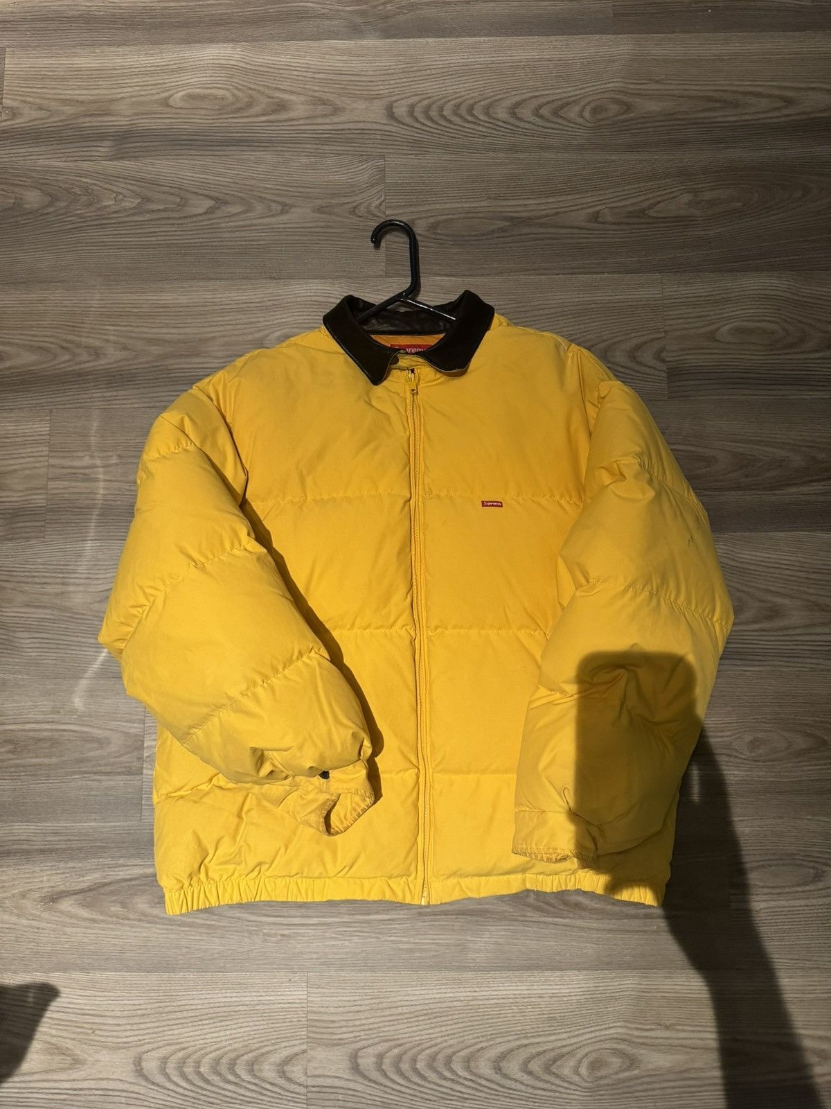 Supreme Supreme Leather Collar Puffer Jacket | Grailed
