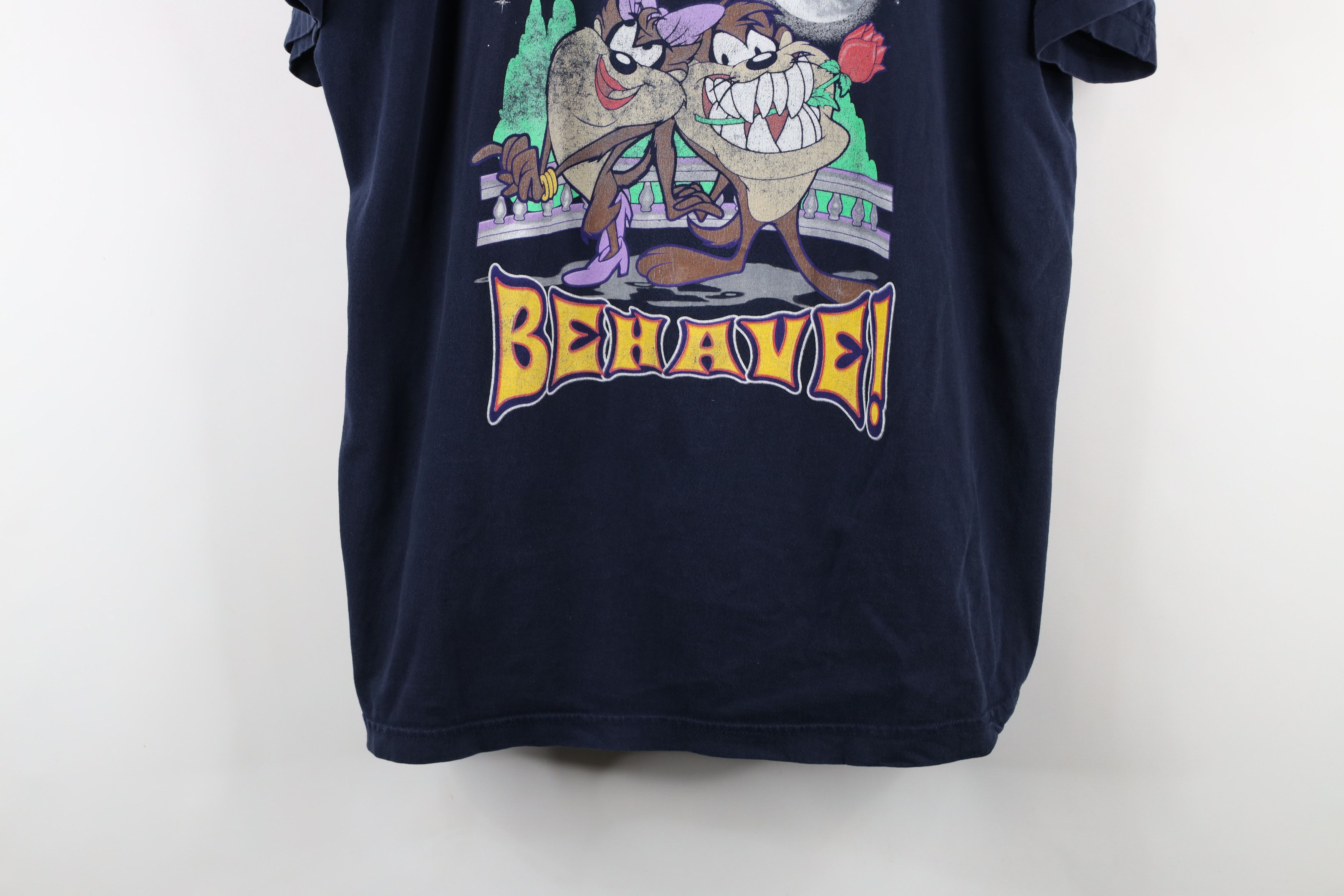 Vintage Vintage Y2K 2000 Looney Tunes Behave Taz She Devil T-Shirt Size XXL / US 16-18 / IT 52-54 - 3 Thumbnail
