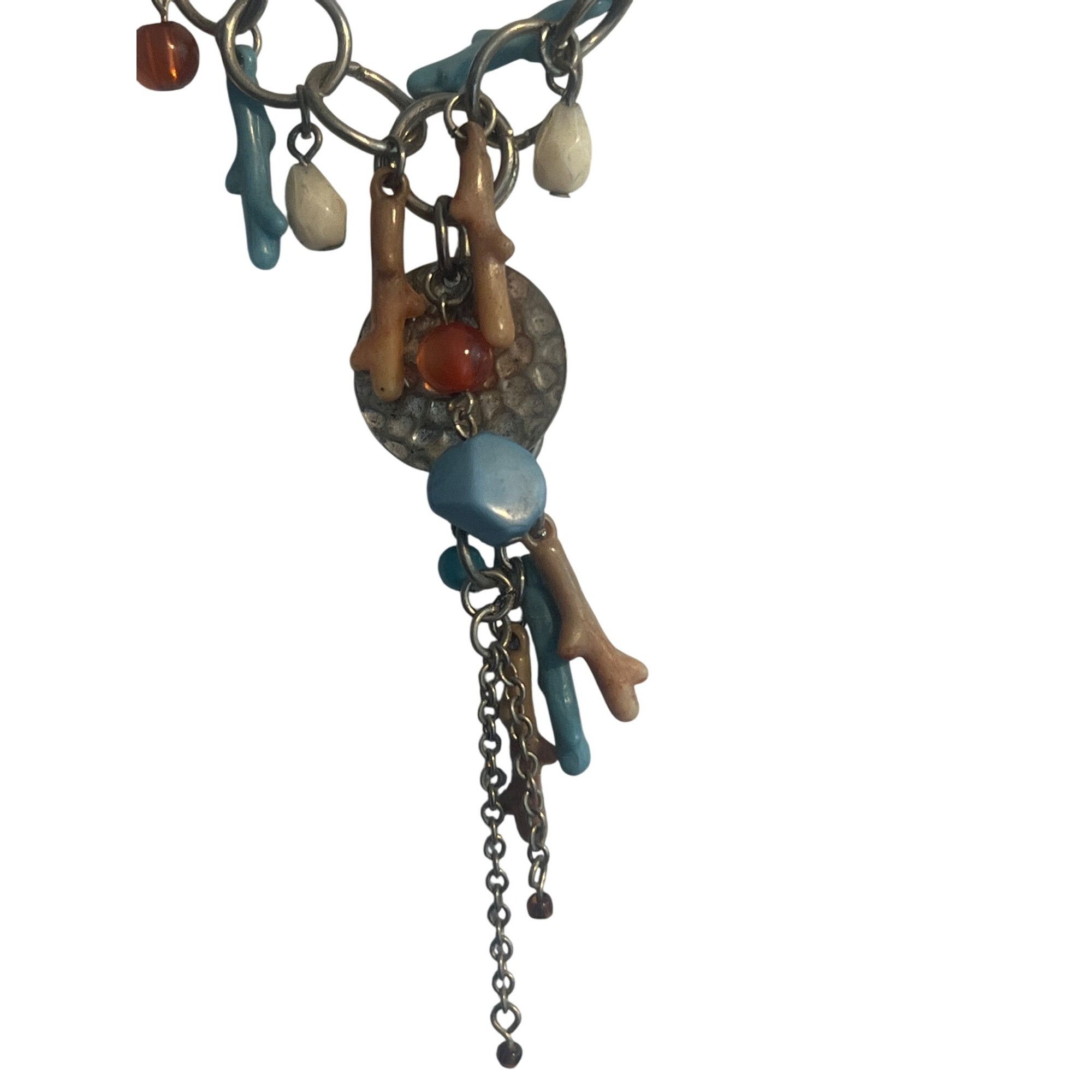 Other Vintage Robert Rose Necklace Silver Tone Southwestern Acryli Size ONE SIZE - 2 Thumbnail