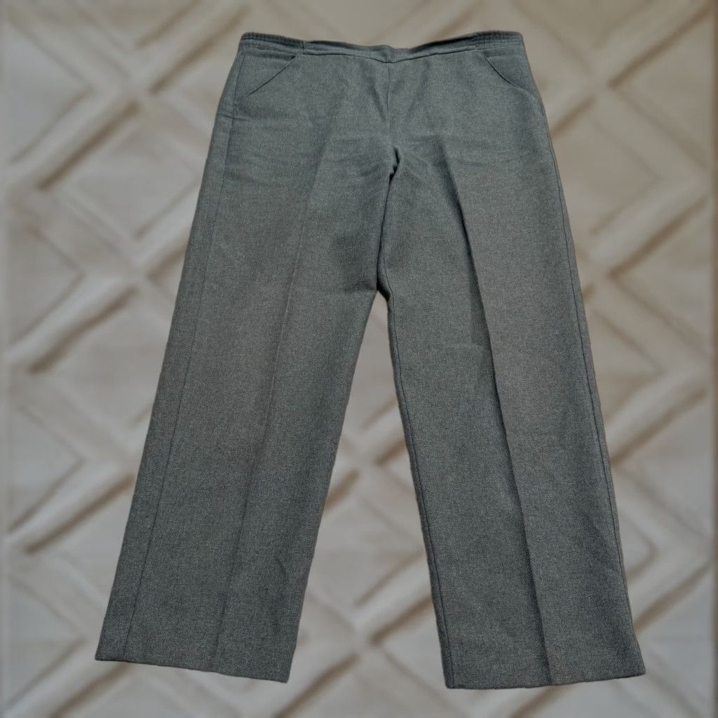 Vintage VINTAGE Donnkenny Pants 14 Gray 90's Straight Leg Pull On Womens Size 36" / US 14 / IT 50 - 1 Thumbnail