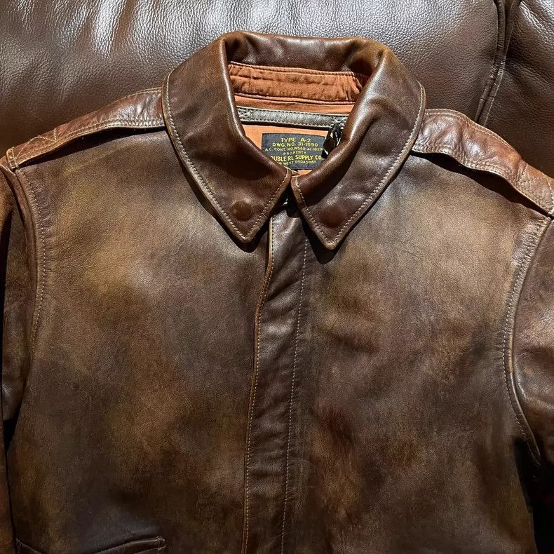 RRL Ralph Lauren RRL Ralph Lauren A2 flight jacket leather jacket Size US S / EU 44-46 / 1 - 2 Thumbnail