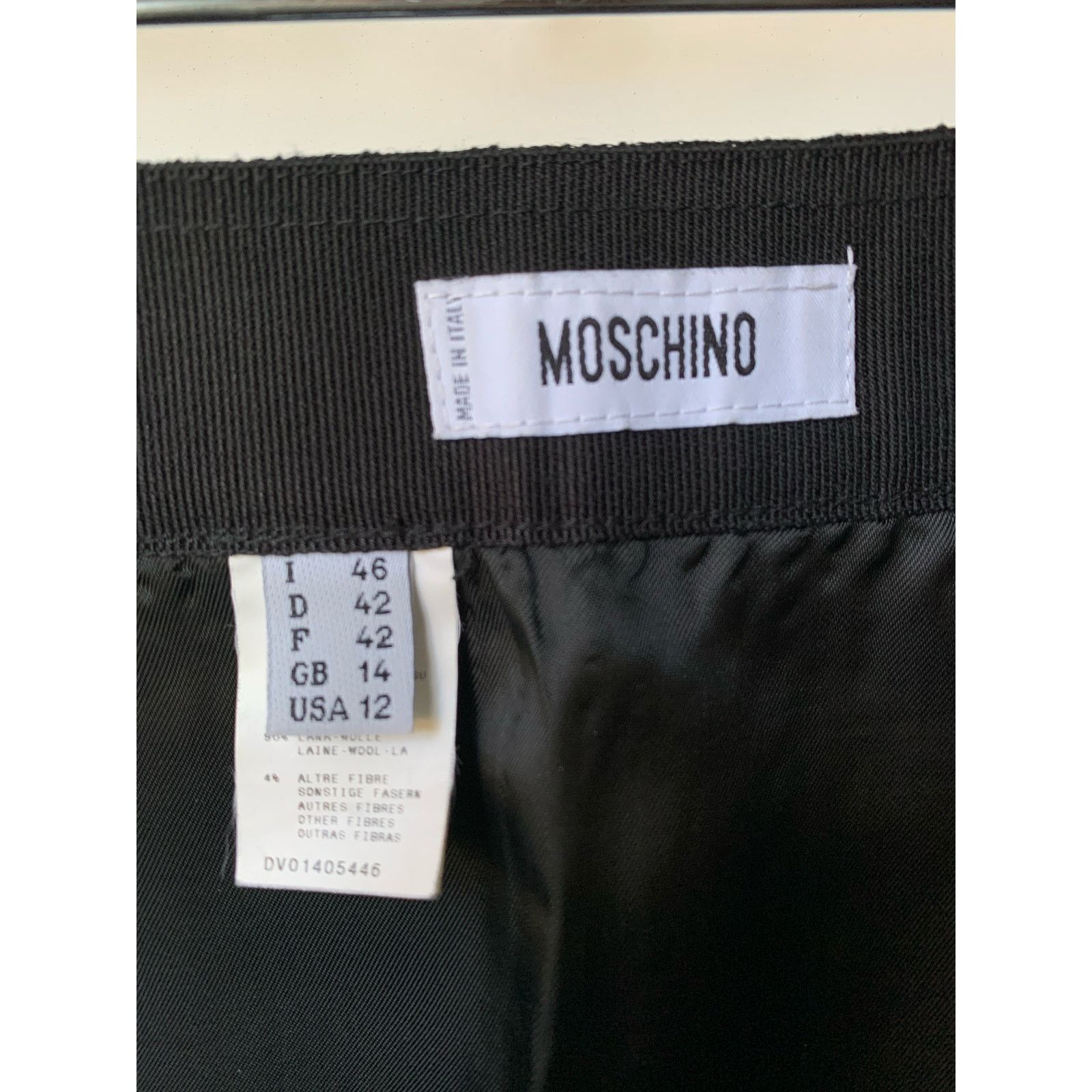 Moschino Moschino Red and Black Checkered Like Print Wool Mini Skirt Size 34" / US 12 / IT 48 - 6 Thumbnail