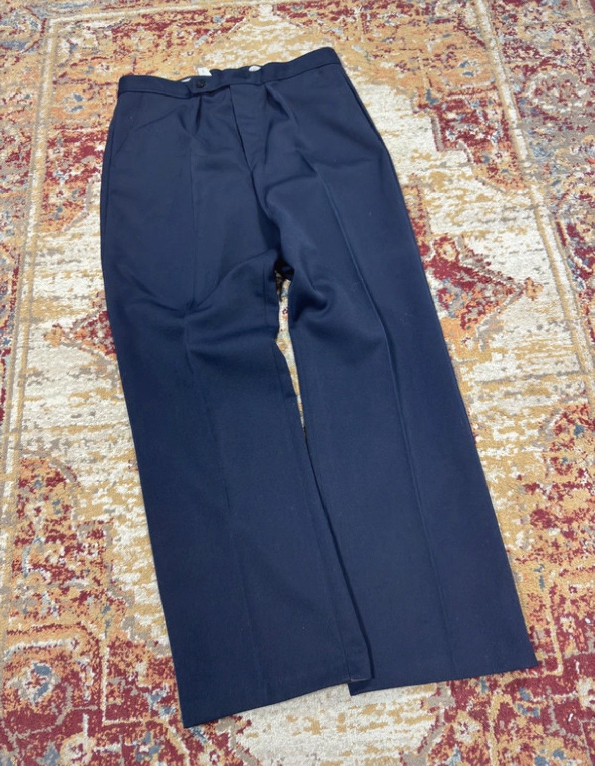 Vintage 1980s Flared wool blend pants Size US 34 / EU 50 - 1 Thumbnail