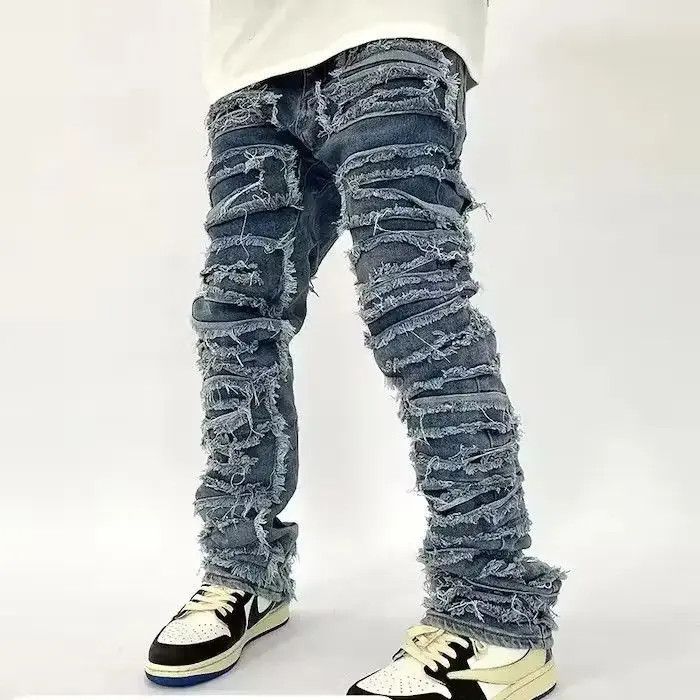 Japanese Brand Hip Hop Loose Denim Trousers Vibe Style Size US 34 / EU 50 - 3 Thumbnail