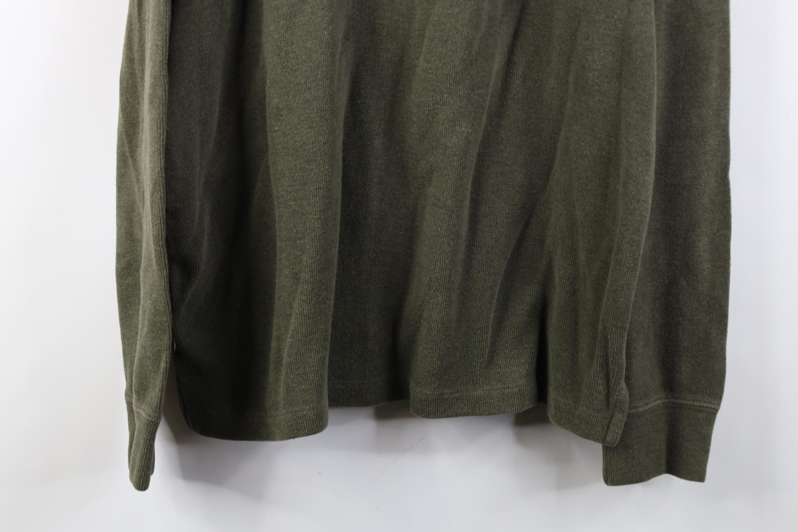 Polo Ralph Lauren Vintage Ralph Lauren Ribbed Knit 1/4 Zip Sweater Olive Green Size US L / EU 52-54 / 3 - 3 Thumbnail