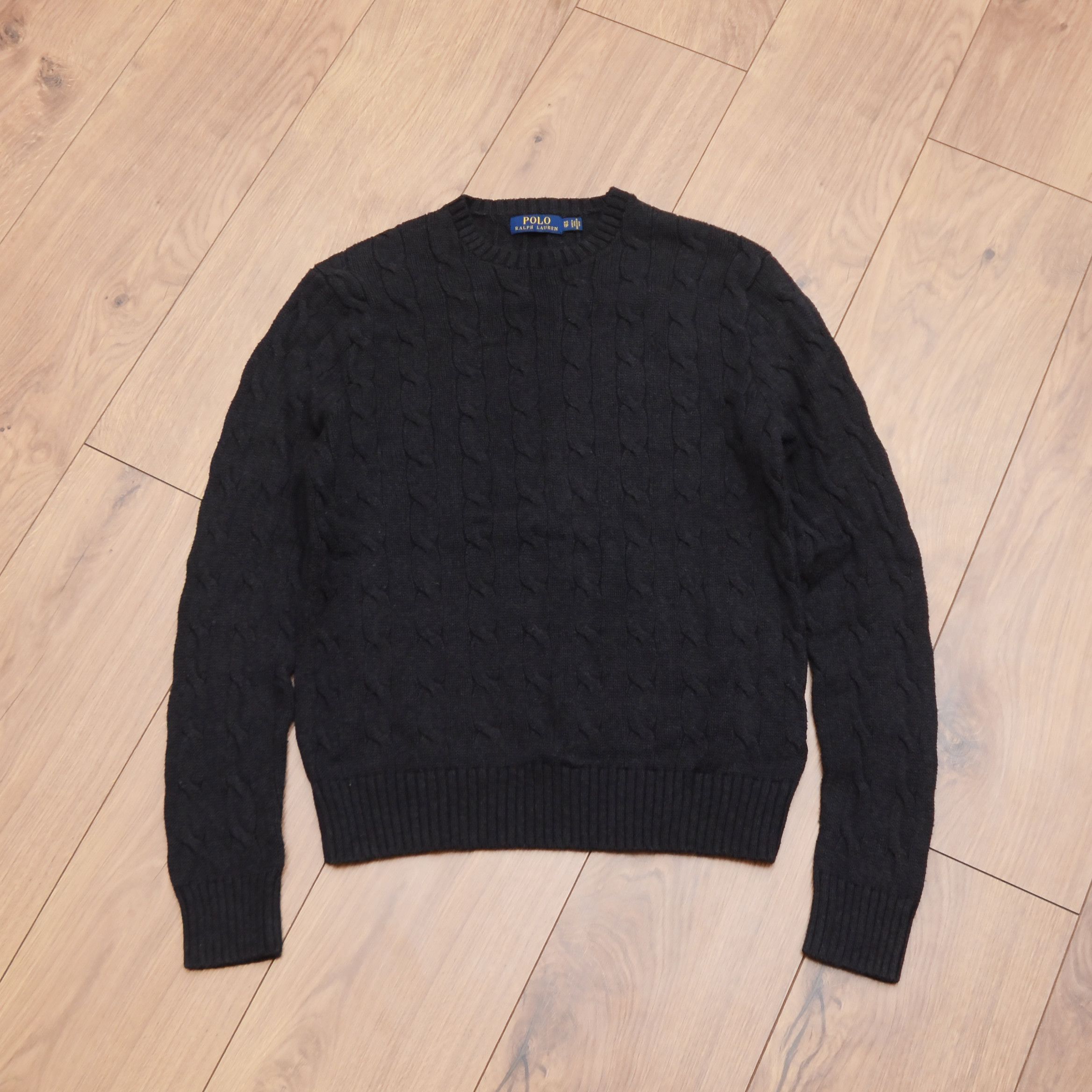 Polo Ralph Lauren Polo Ralph Lauren Unisex Black Cable Knit Sweater Jumper Size US XS / EU 42 / 0 - 7 Thumbnail