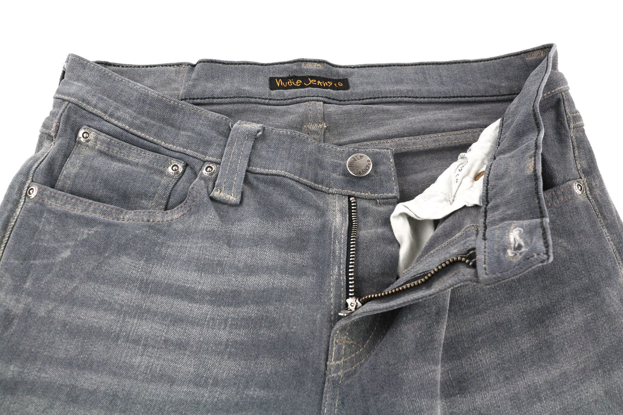 Nudie Jeans TIGHT LONG JOHN W29/L32 Organic Charcoal Denim Fit 80680 Size US 29 - 4 Thumbnail