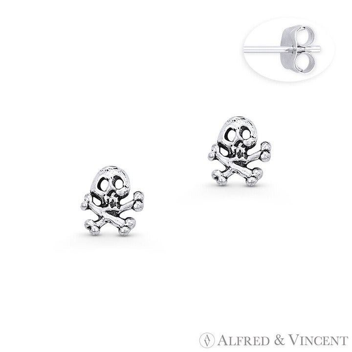Other Skull & Crossbone Gothic Charm Stud Earrings Size ONE SIZE - 1 Preview