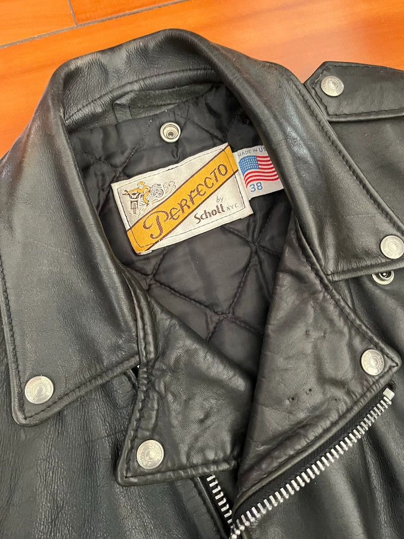Schott Schott 618 Leather Jacket Size US XXS / EU 40 - 7 Thumbnail