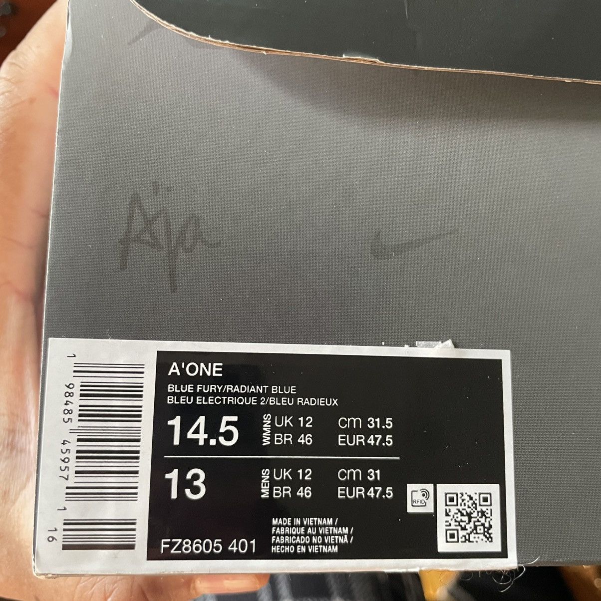 Nike Nike A’One Blue Indigo Size US 13 / EU 46 - 5 Thumbnail