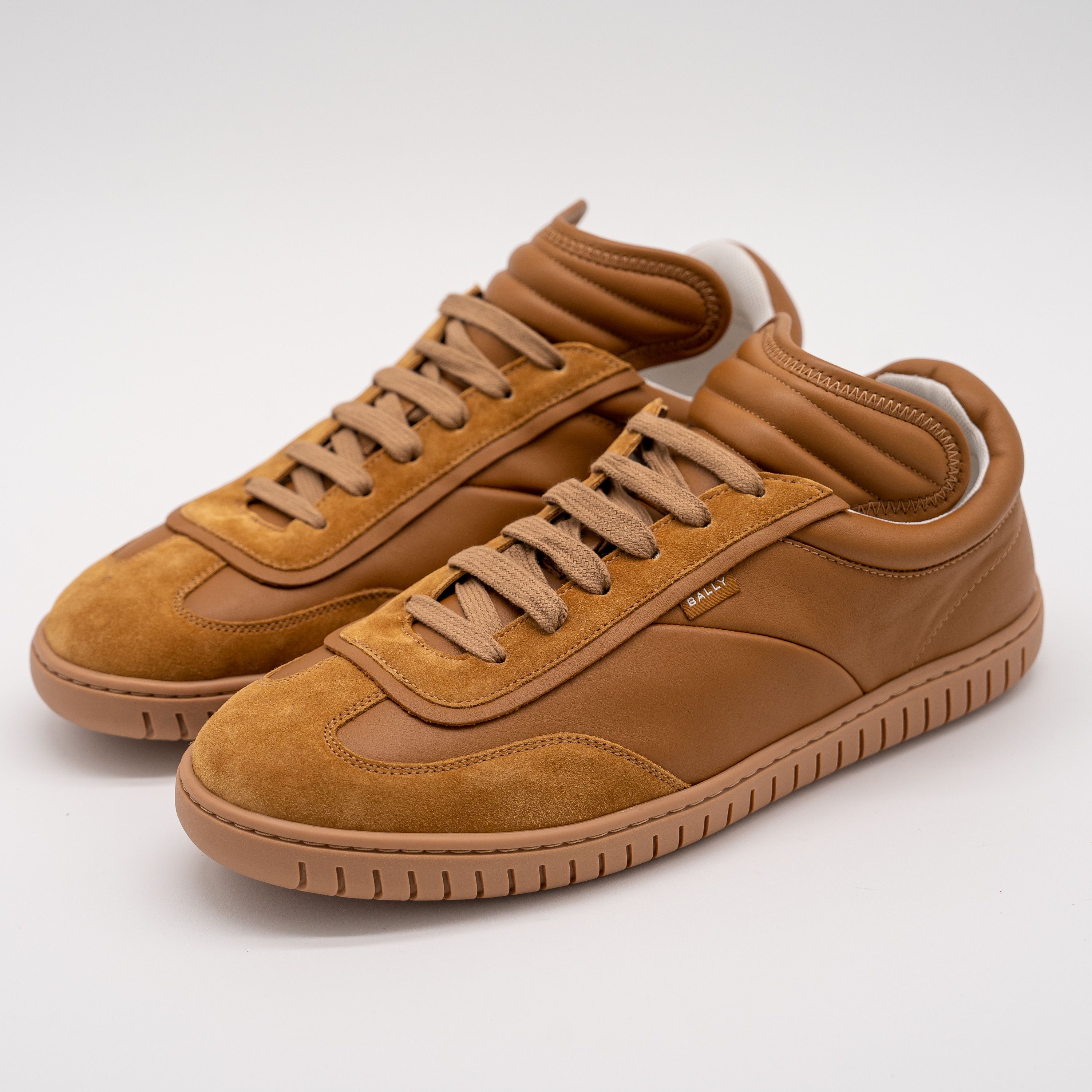 12 Bally Parrel Desert Brown Tan Suede Leather Sneakers